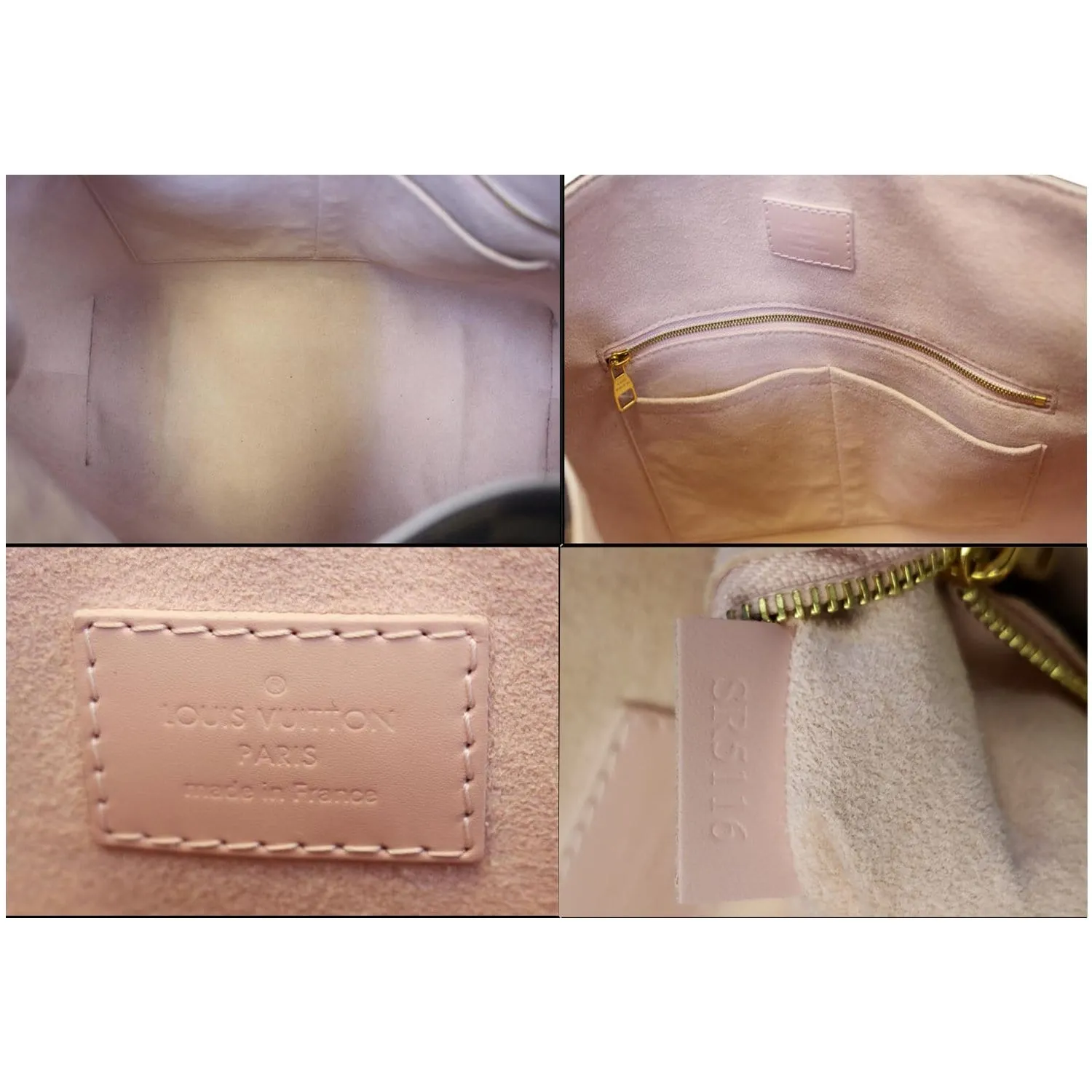 LOUIS VUITTON Caissa Damier Ebene Hobo Bag Rose Ballerine