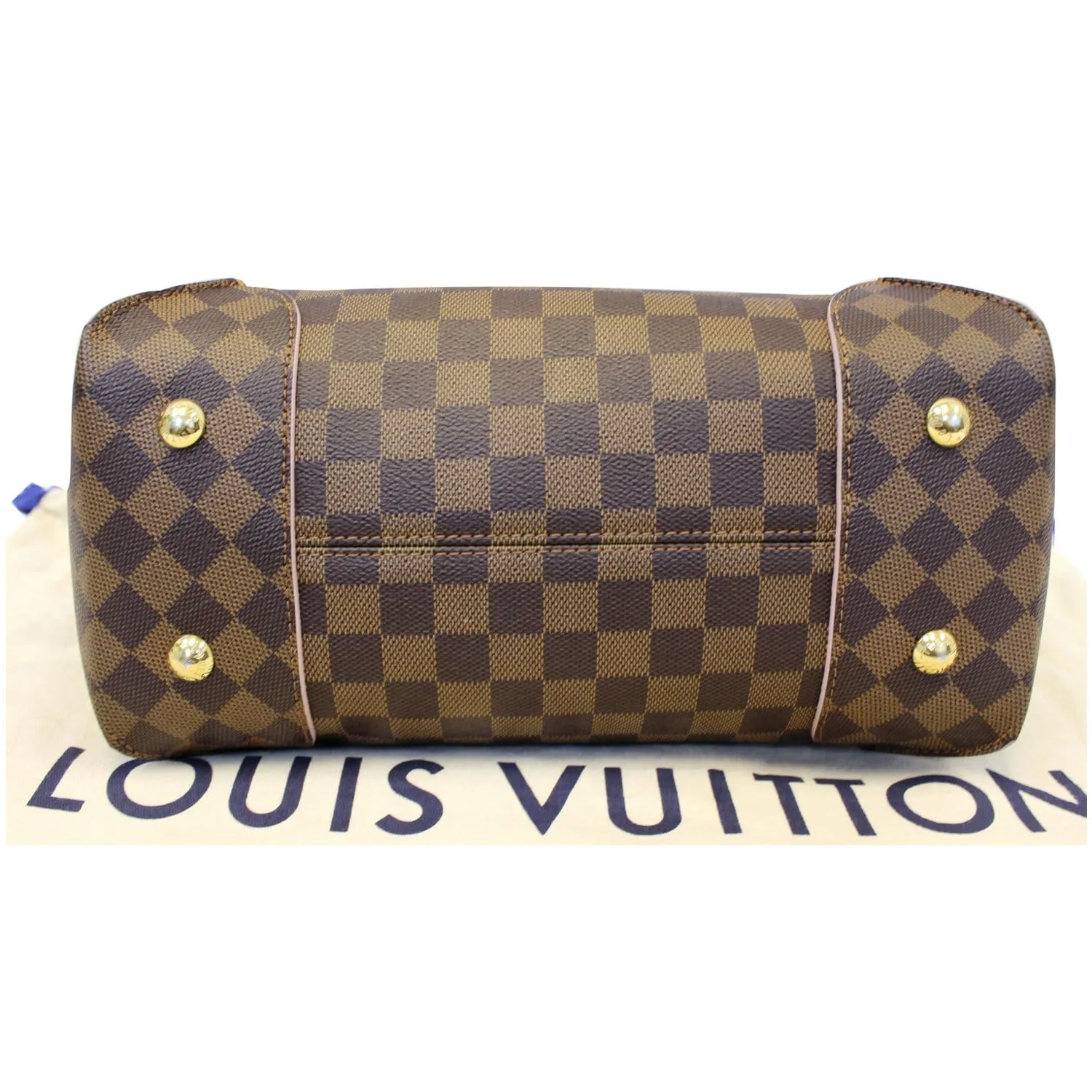 LOUIS VUITTON Caissa Damier Ebene Hobo Bag Rose Ballerine