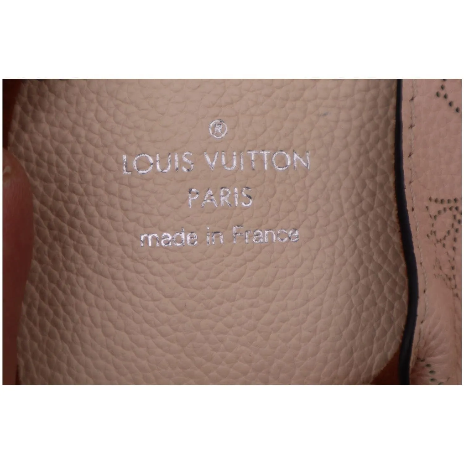 LOUIS VUITTON Carmel Mahina Leather Hobo Bag Light Pink