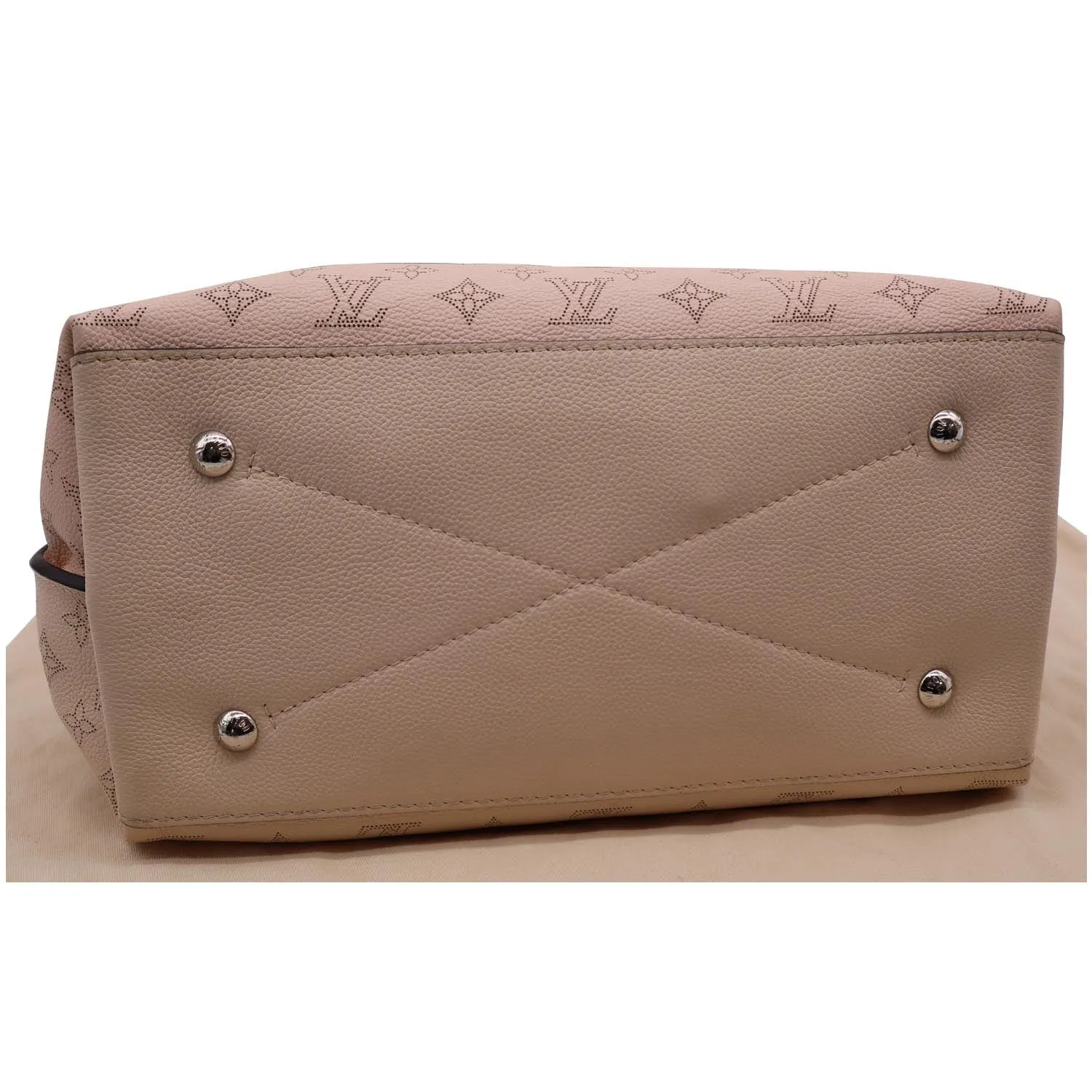 LOUIS VUITTON Carmel Mahina Leather Hobo Bag Light Pink