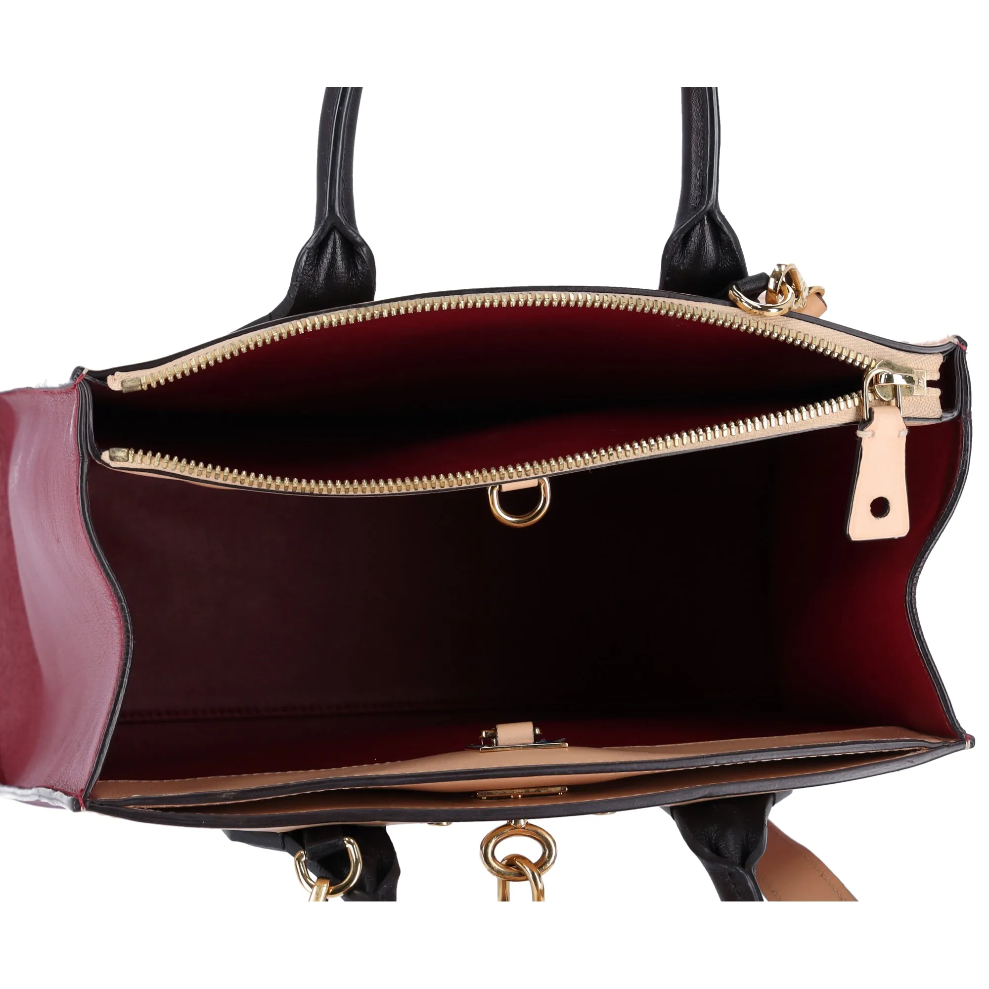 Louis Vuitton City Steamer PM Beige Bordeaux Colorblock Small Satchel Handbag