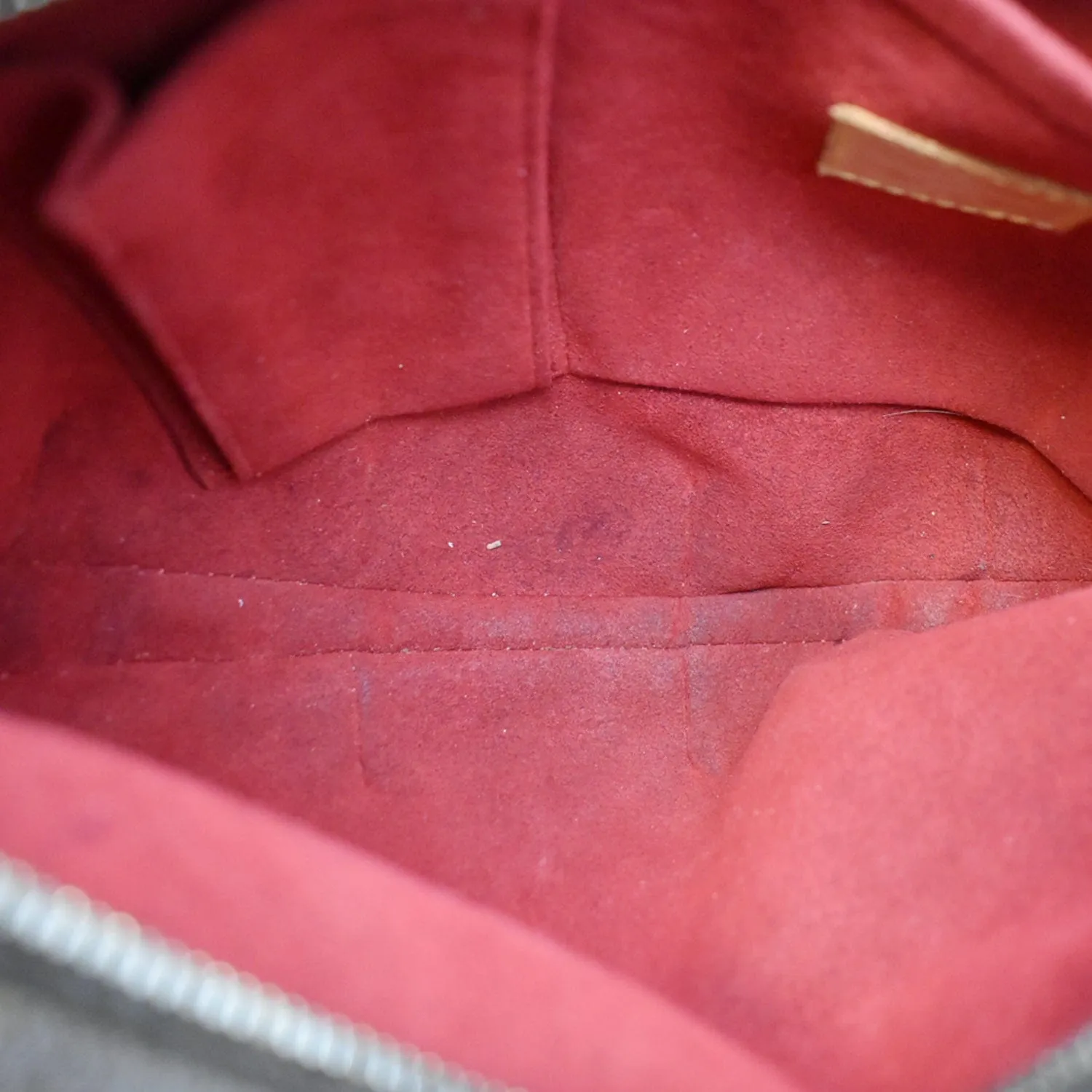 LOUIS VUITTON Croissant MM Monogram Canvas Hobo Bag Brown