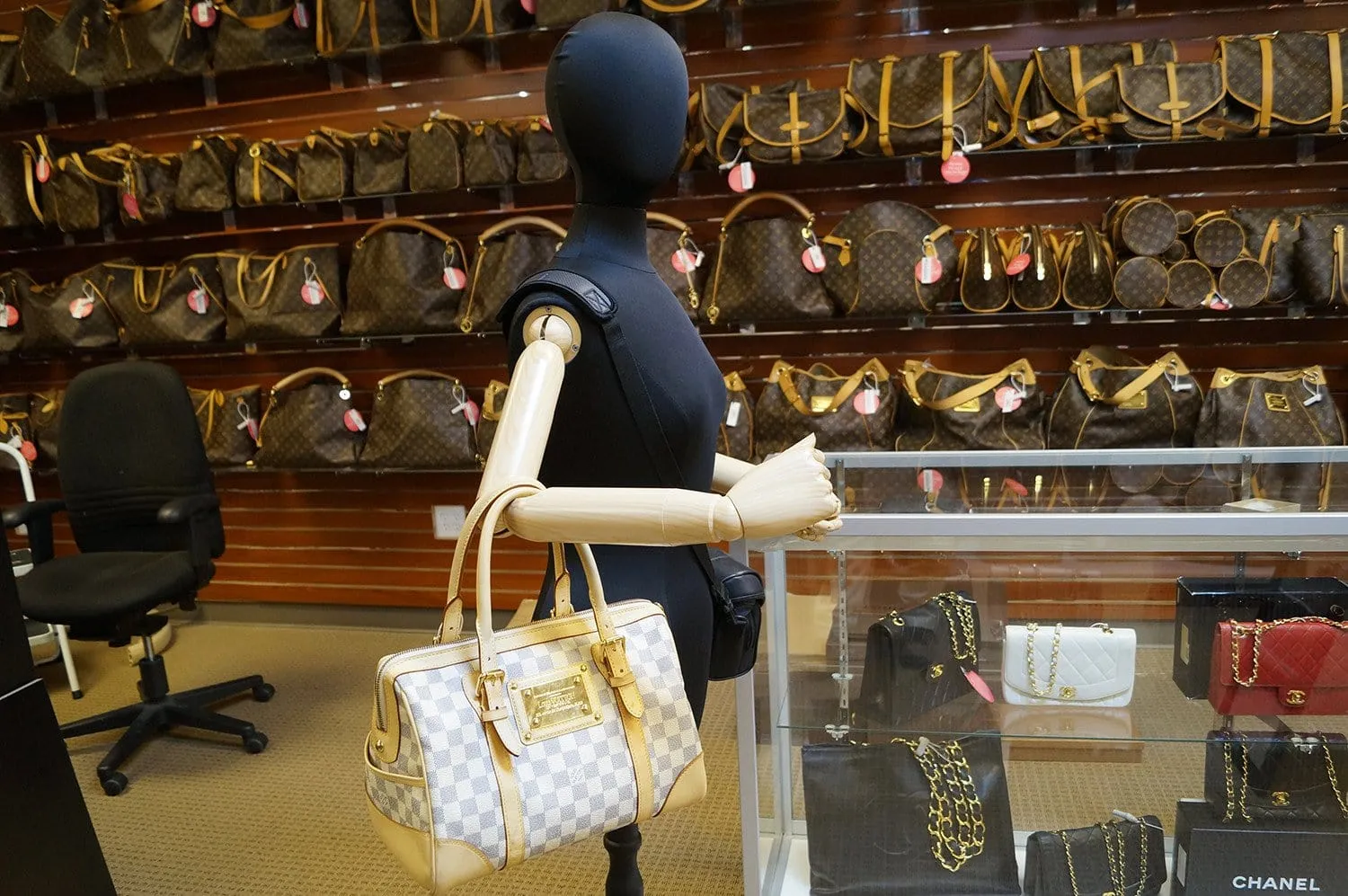 LOUIS VUITTON Damier Azur Berkeley Handbag