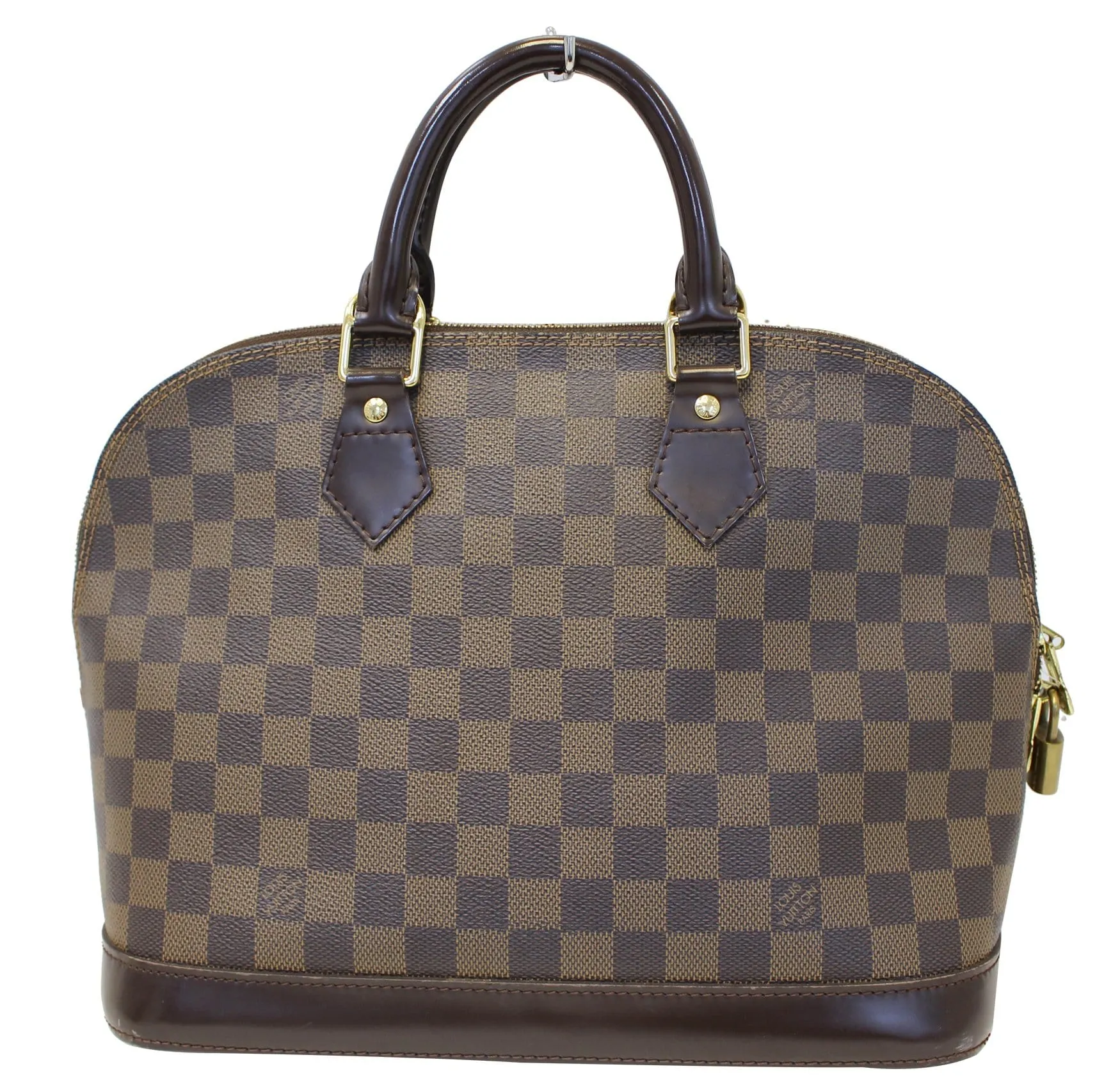 LOUIS VUITTON Damier Ebene Alma Brown Satchel