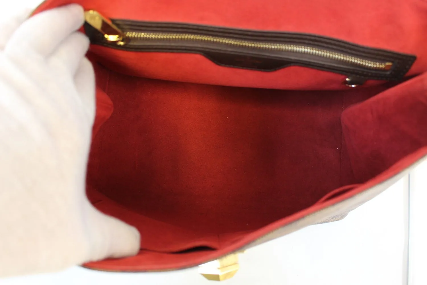 LOUIS VUITTON Damier Ebene Bergamo GM Bag