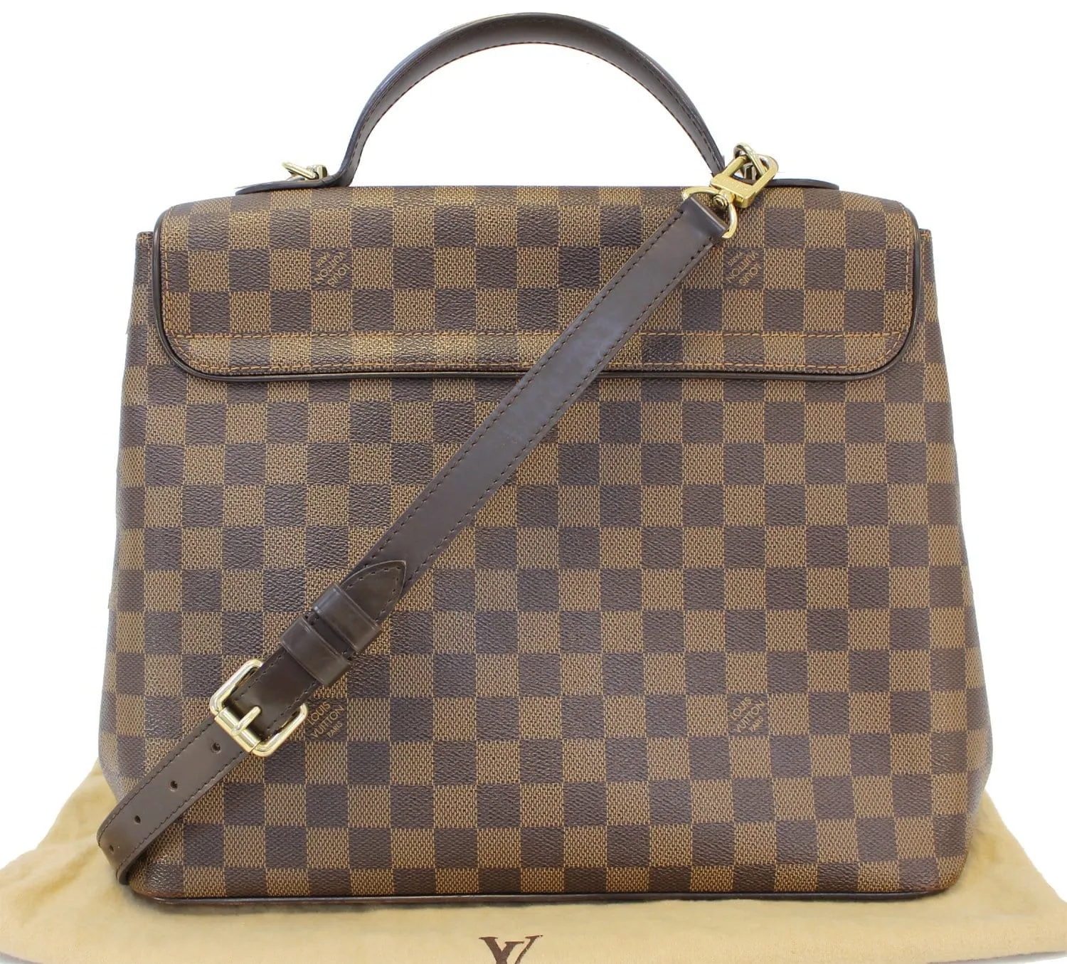 LOUIS VUITTON Damier Ebene Bergamo GM Bag