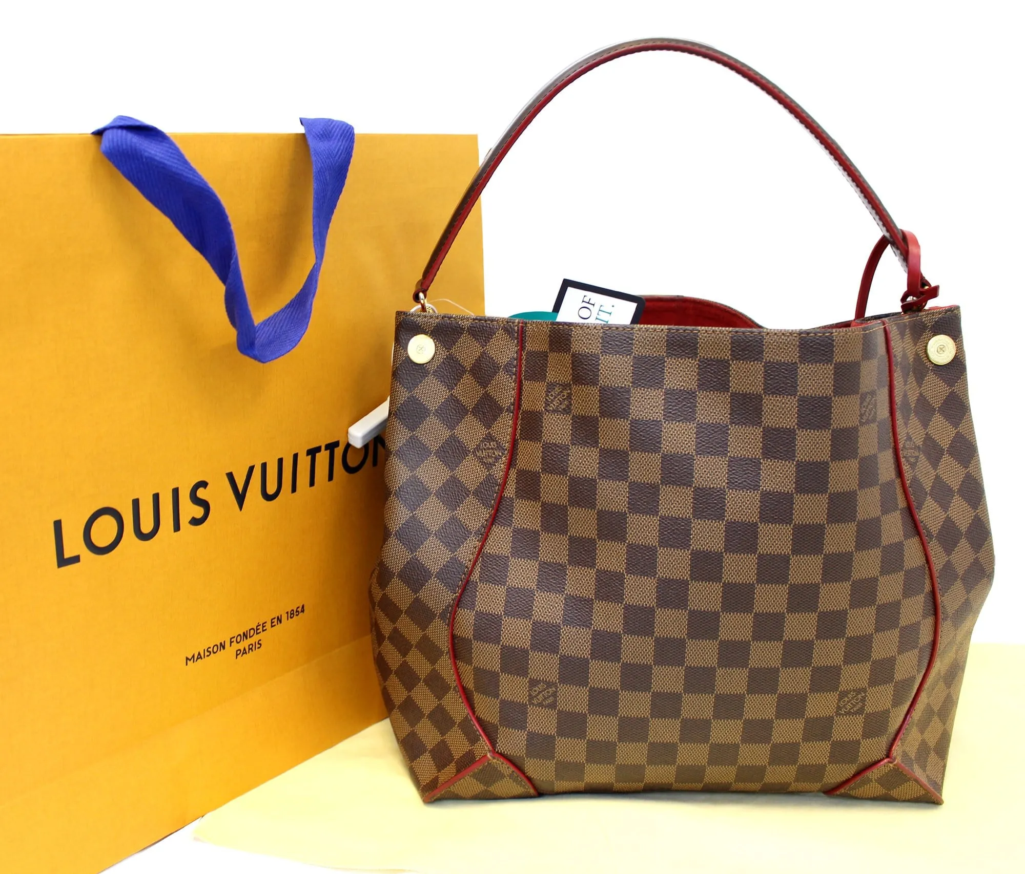 LOUIS VUITTON Damier Ebene Caissa Hobo Bag