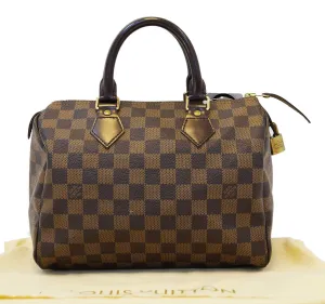 LOUIS VUITTON Damier Ebene Speedy 25 Handbag