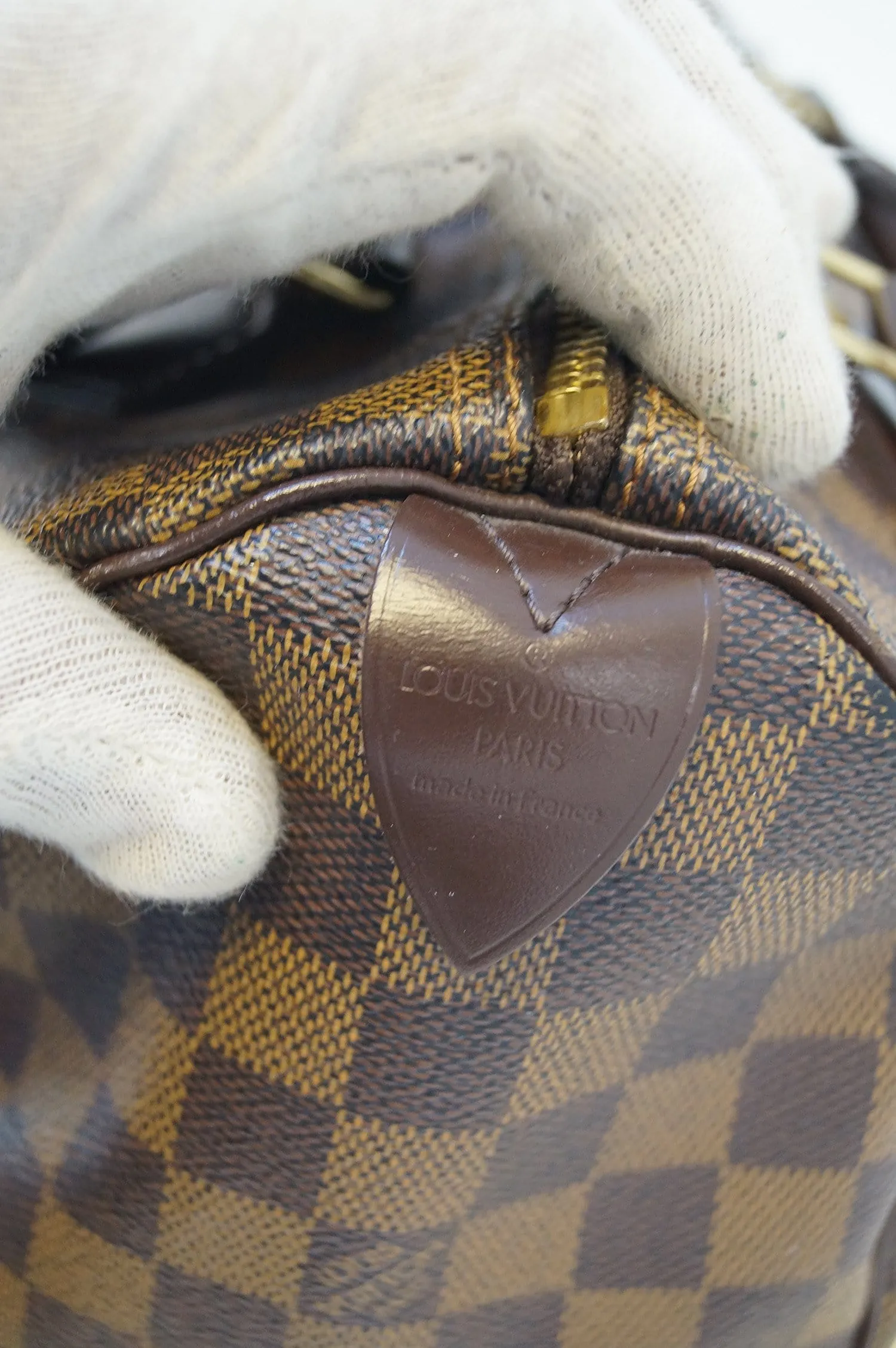 LOUIS VUITTON Damier Ebene Speedy 25 Handbag