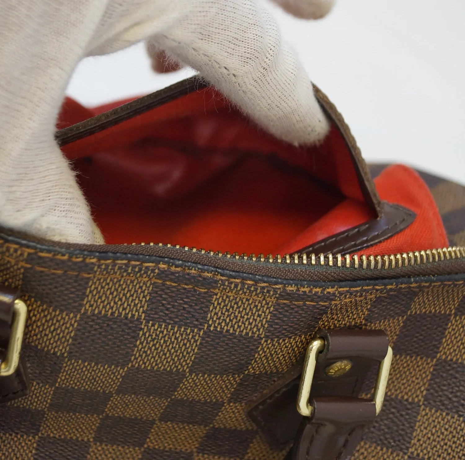 LOUIS VUITTON Damier Ebene Speedy 25 Handbag