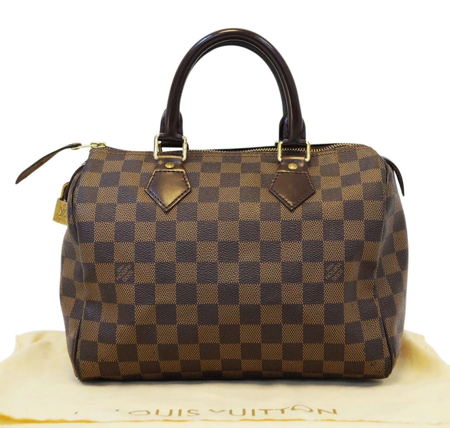LOUIS VUITTON Damier Ebene Speedy 25 Handbag
