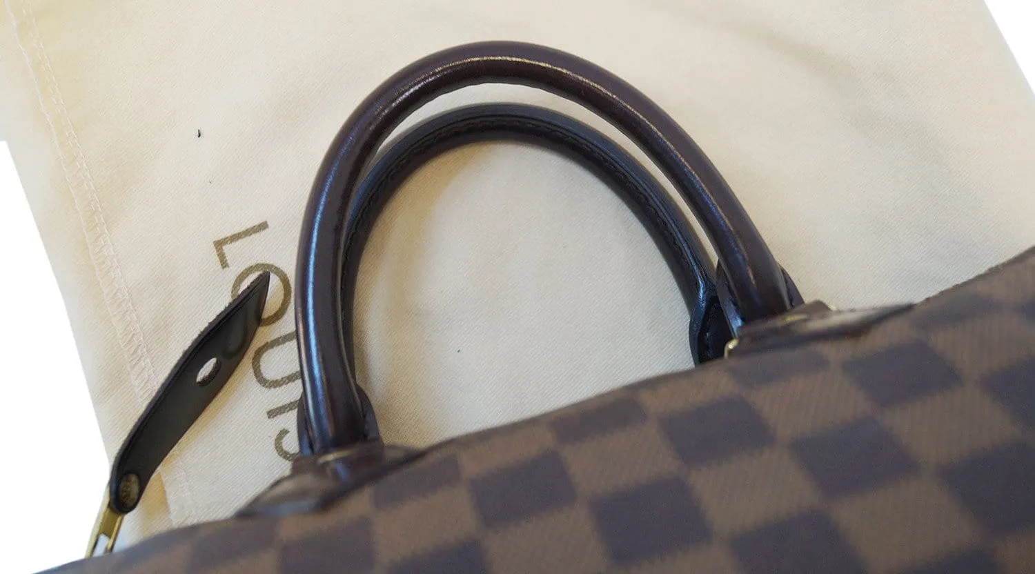 LOUIS VUITTON Damier Ebene Speedy 25 Handbag