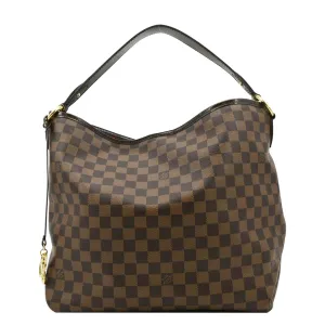 LOUIS VUITTON Delightful MM Damier Ebene Hobo Bag Brown
