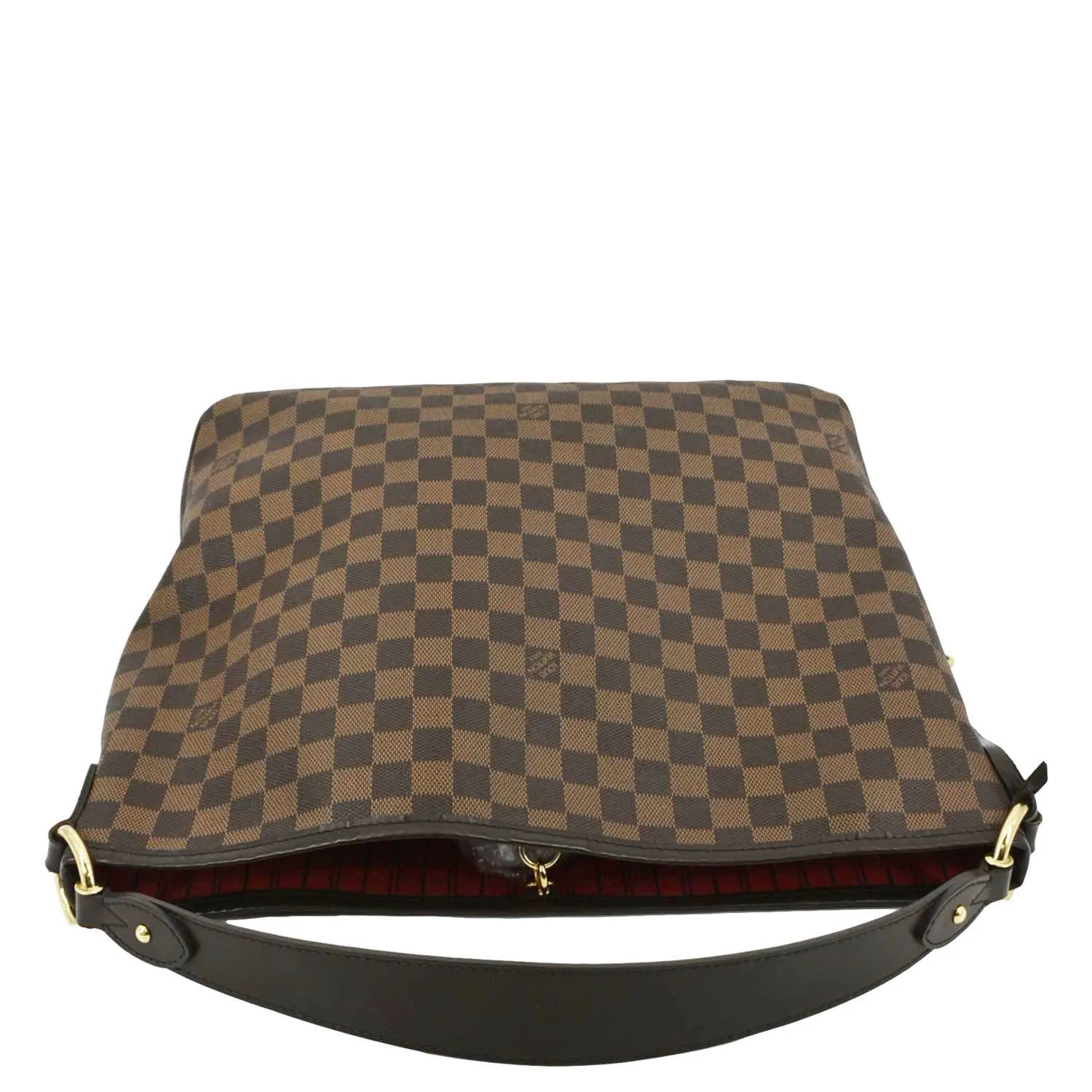 LOUIS VUITTON Delightful MM Damier Ebene Hobo Bag Brown