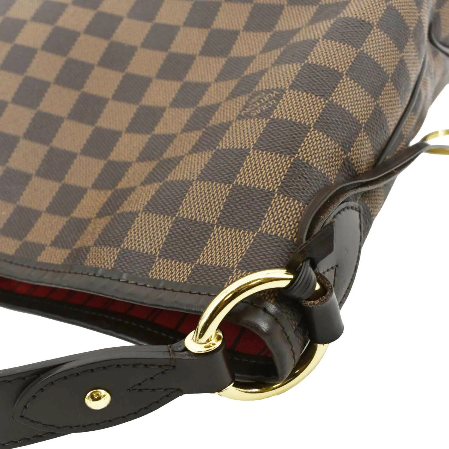 LOUIS VUITTON Delightful MM Damier Ebene Hobo Bag Brown