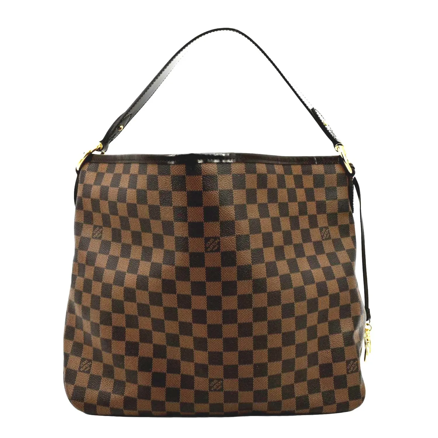 LOUIS VUITTON Delightful MM Damier Ebene Hobo Bag Brown