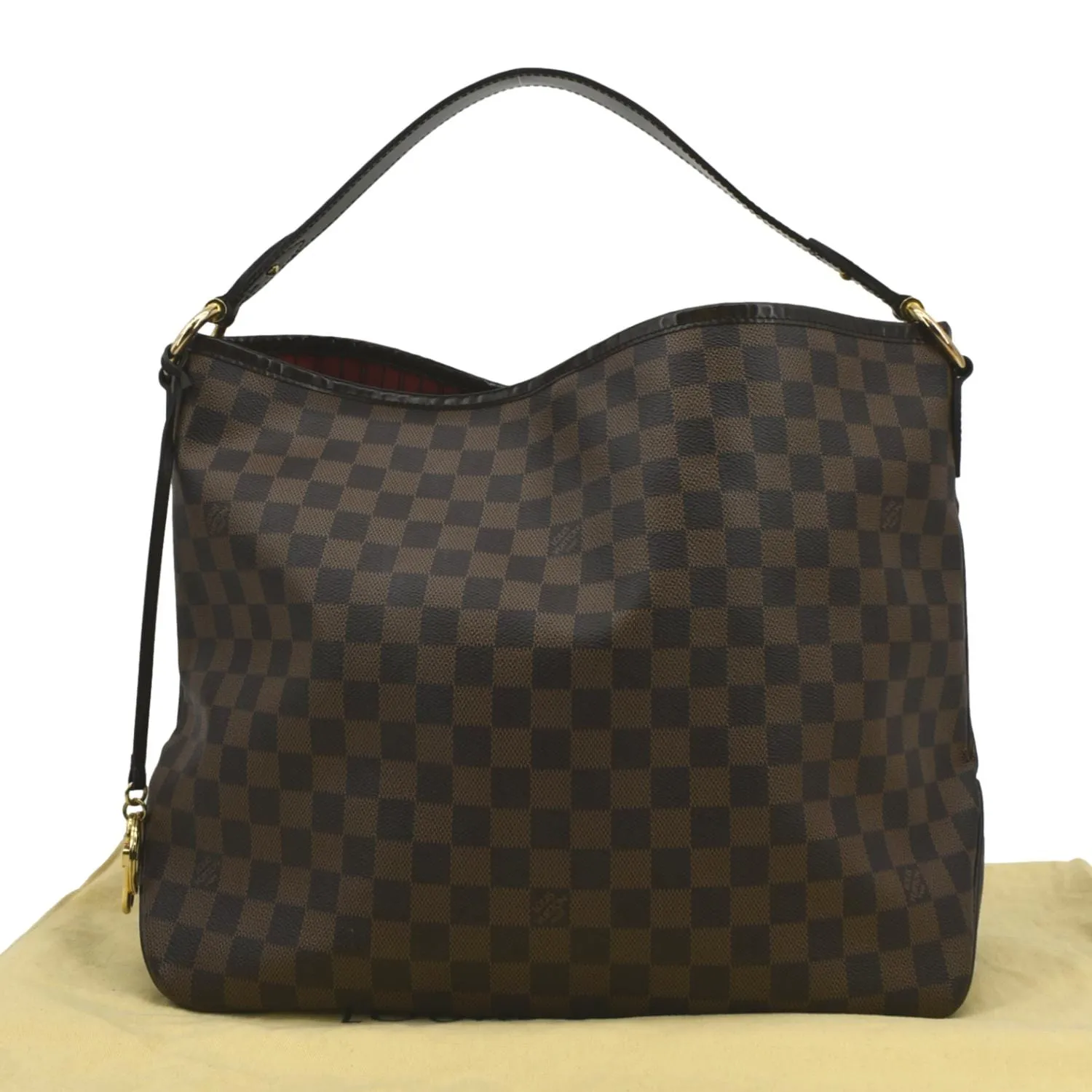 LOUIS VUITTON Delightful MM Damier Ebene Hobo Bag Brown