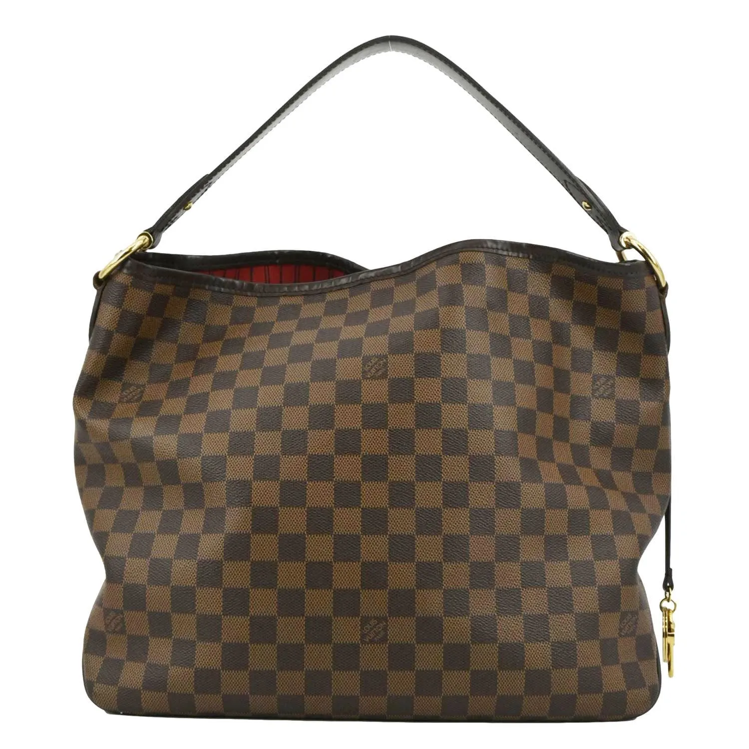 LOUIS VUITTON Delightful MM Damier Ebene Hobo Bag Brown
