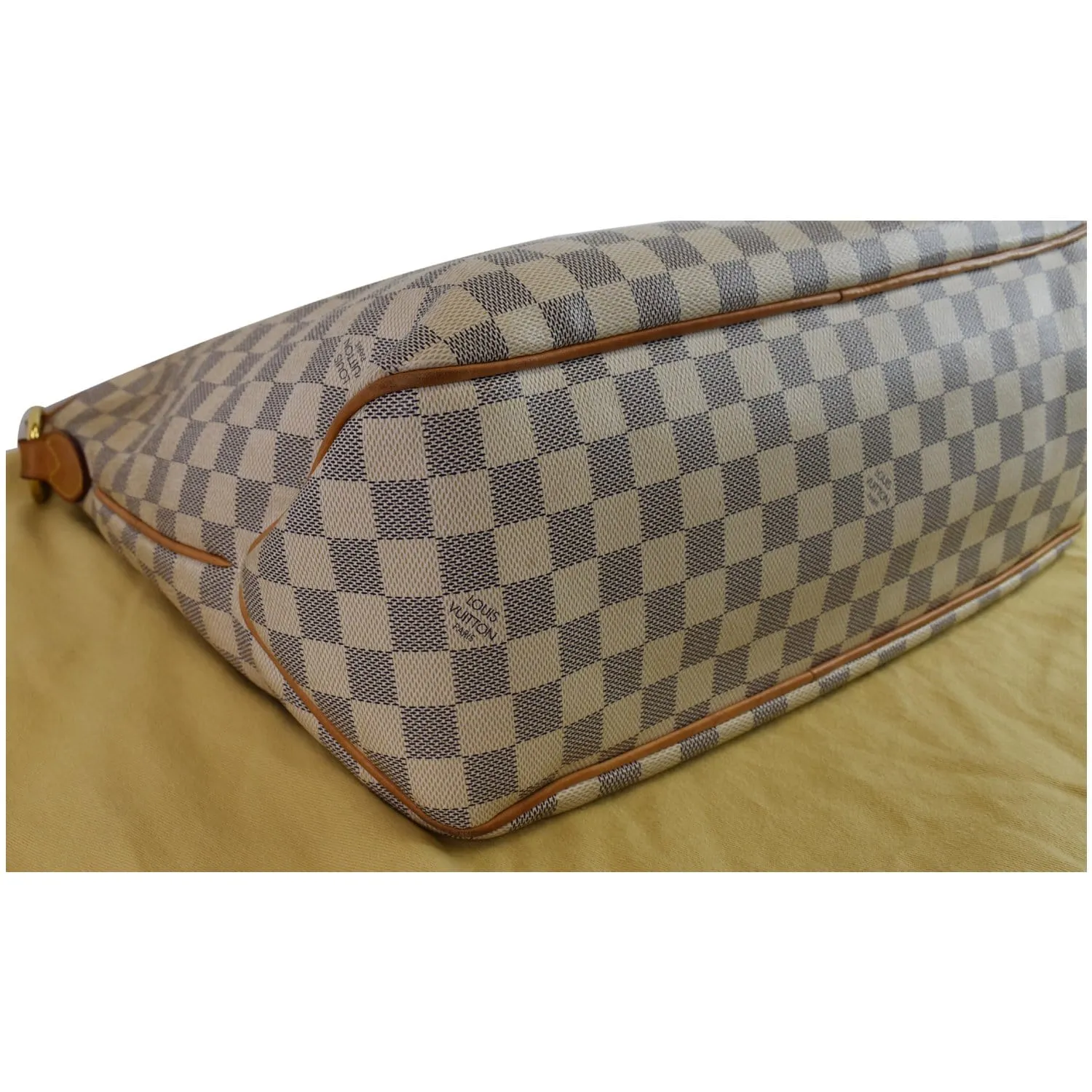 LOUIS VUITTON Delightful PM Damier Azur Shoulder Hobo Bag White
