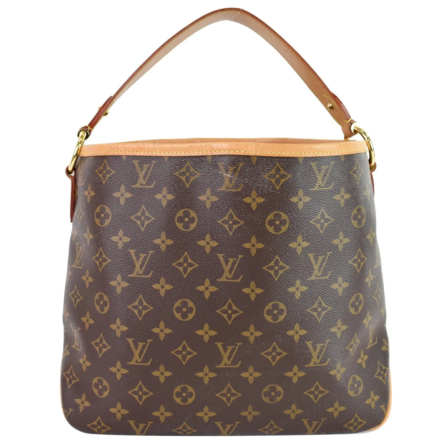 LOUIS VUITTON Delightful PM Monogram Canvas Hobo Bag Brown