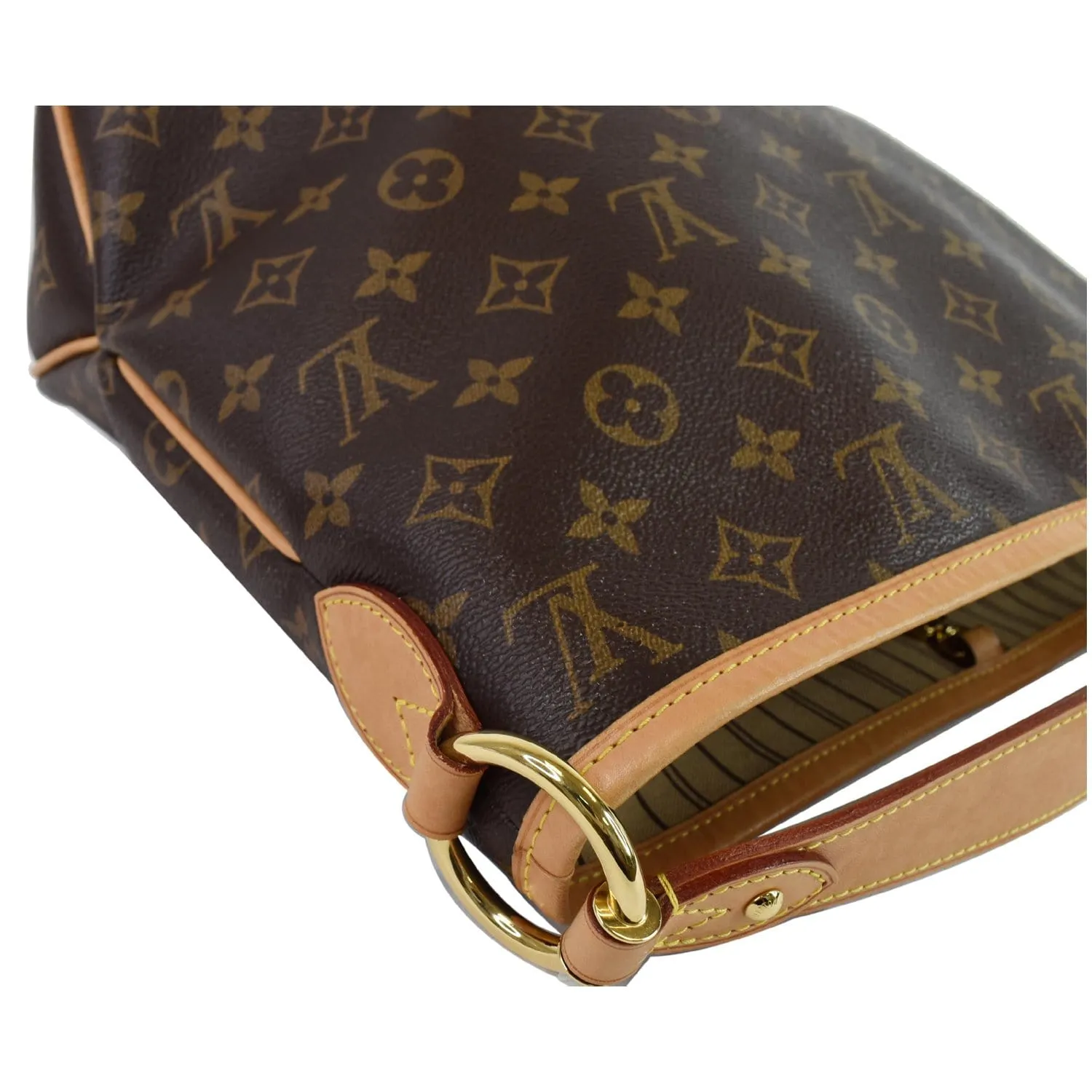 LOUIS VUITTON Delightful PM Monogram Canvas Hobo Bag Brown