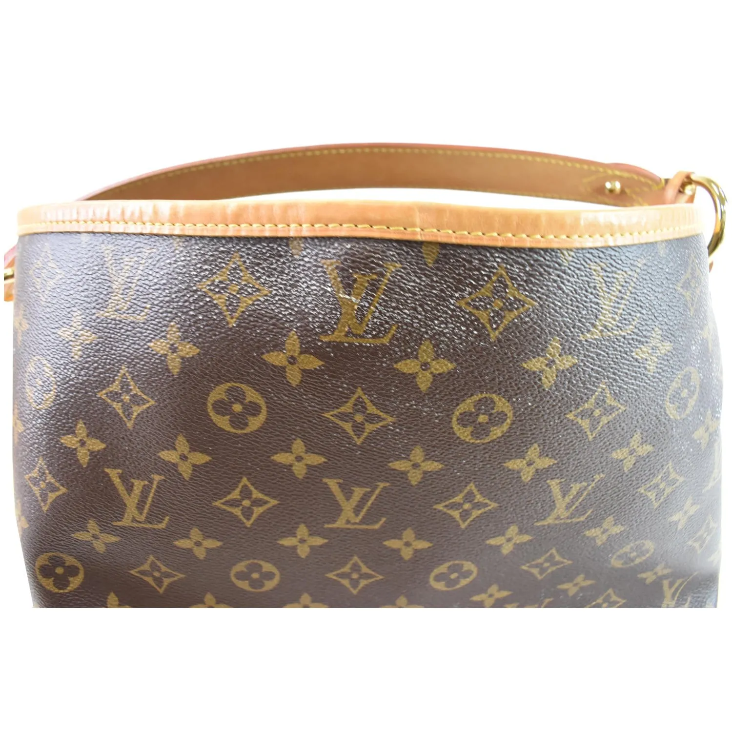 LOUIS VUITTON Delightful PM Monogram Canvas Hobo Bag Brown