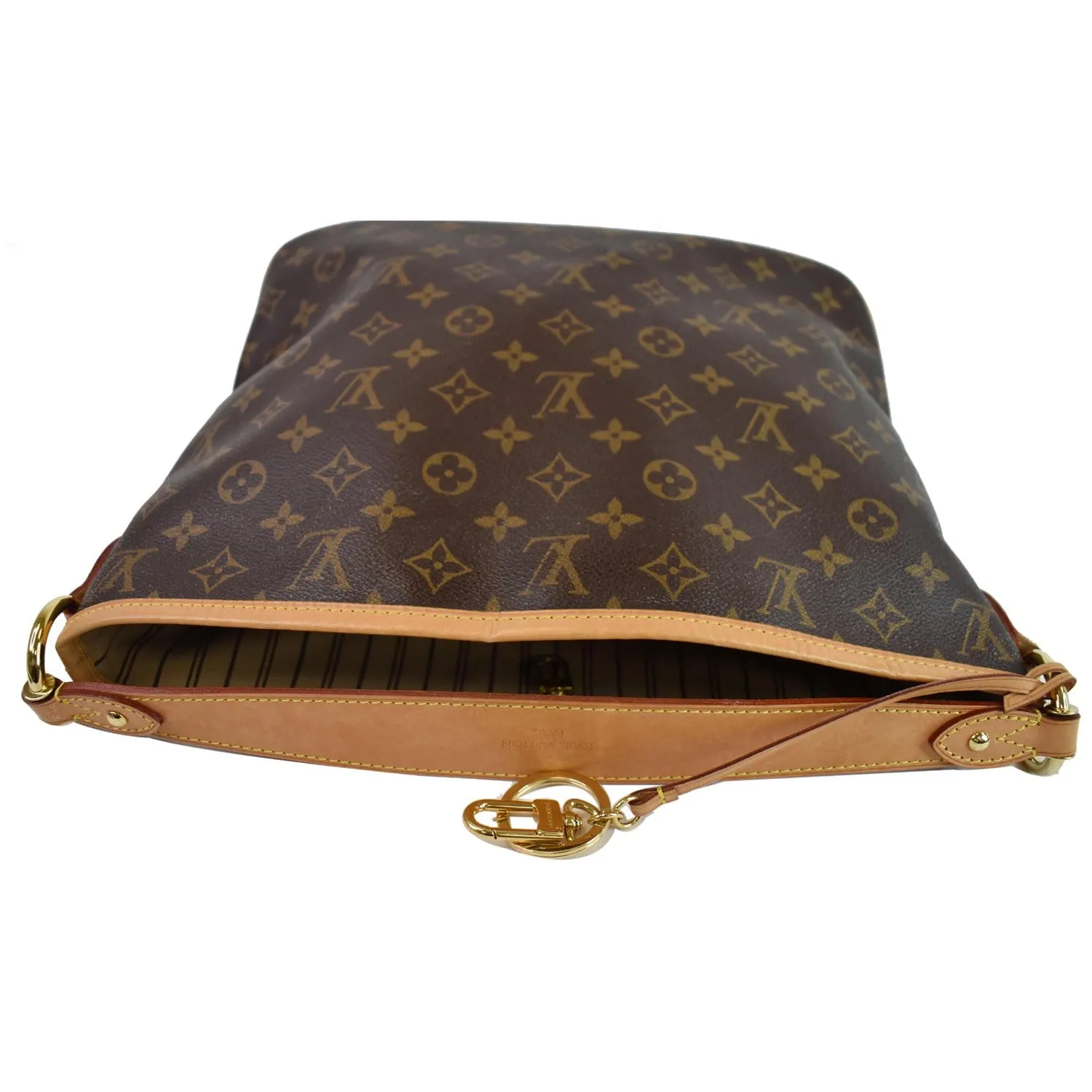 LOUIS VUITTON Delightful PM Monogram Canvas Hobo Bag Brown