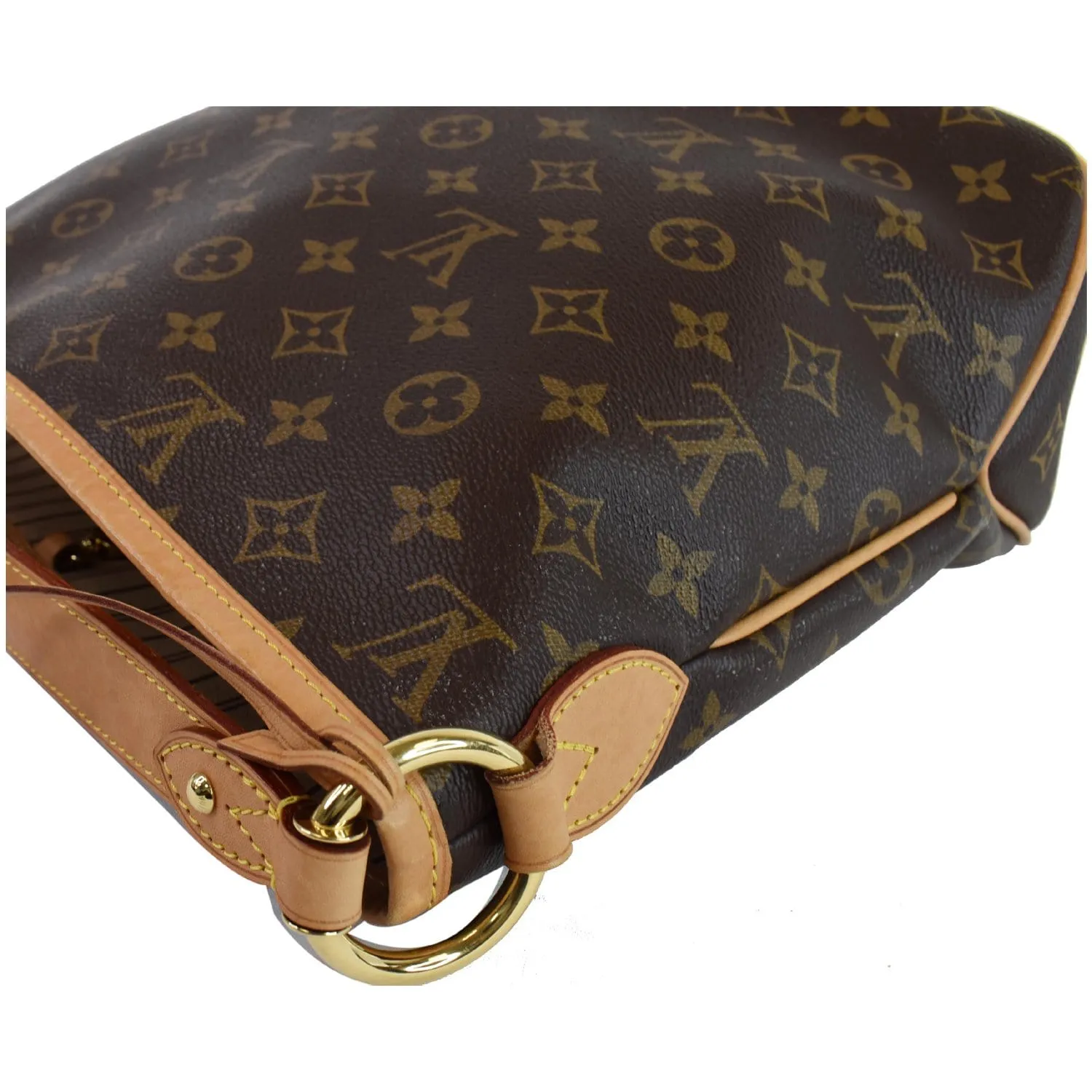 LOUIS VUITTON Delightful PM Monogram Canvas Hobo Bag Brown