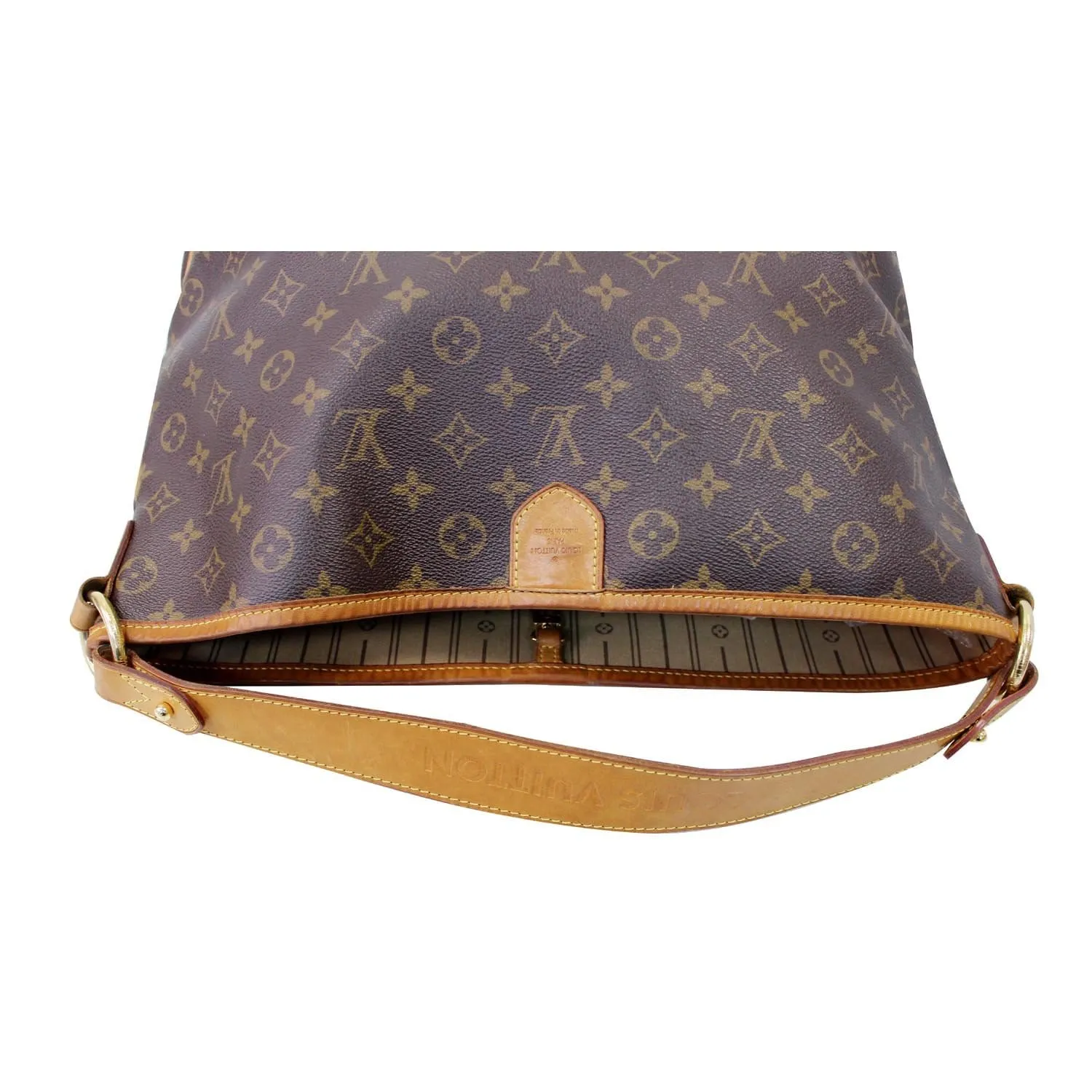 LOUIS VUITTON Delightful PM Monogram Canvas Shoulder Hobo Bag Brown