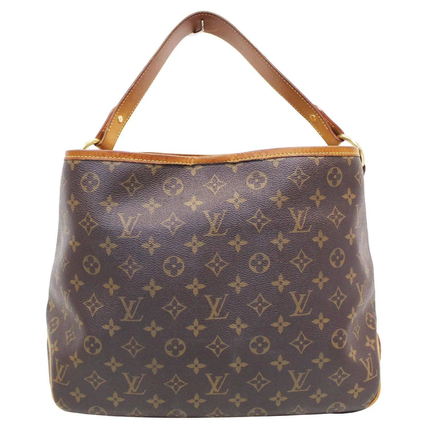 LOUIS VUITTON Delightful PM Monogram Canvas Shoulder Hobo Bag Brown