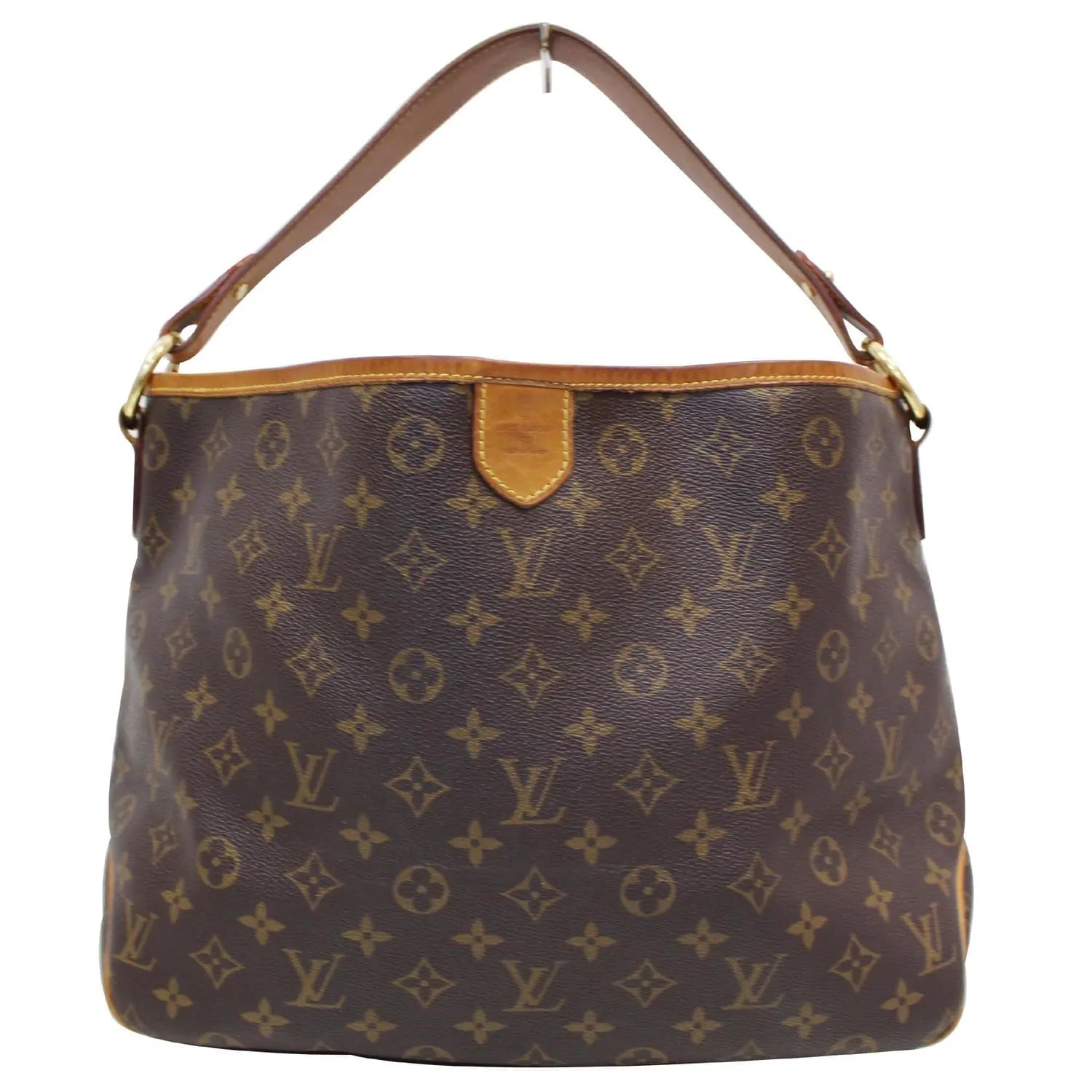 LOUIS VUITTON Delightful PM Monogram Canvas Shoulder Hobo Bag Brown