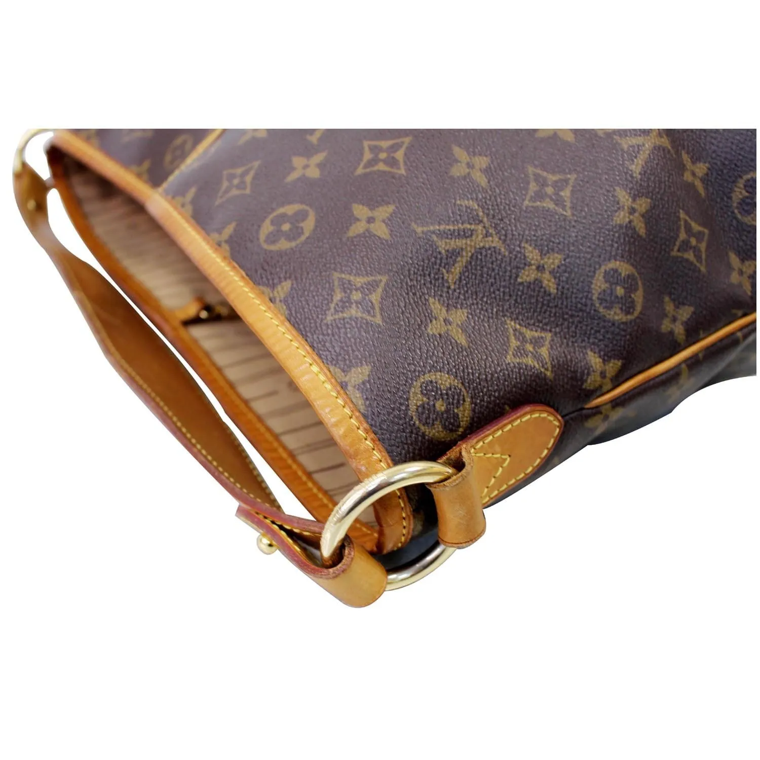 LOUIS VUITTON Delightful PM Monogram Canvas Shoulder Hobo Bag Brown