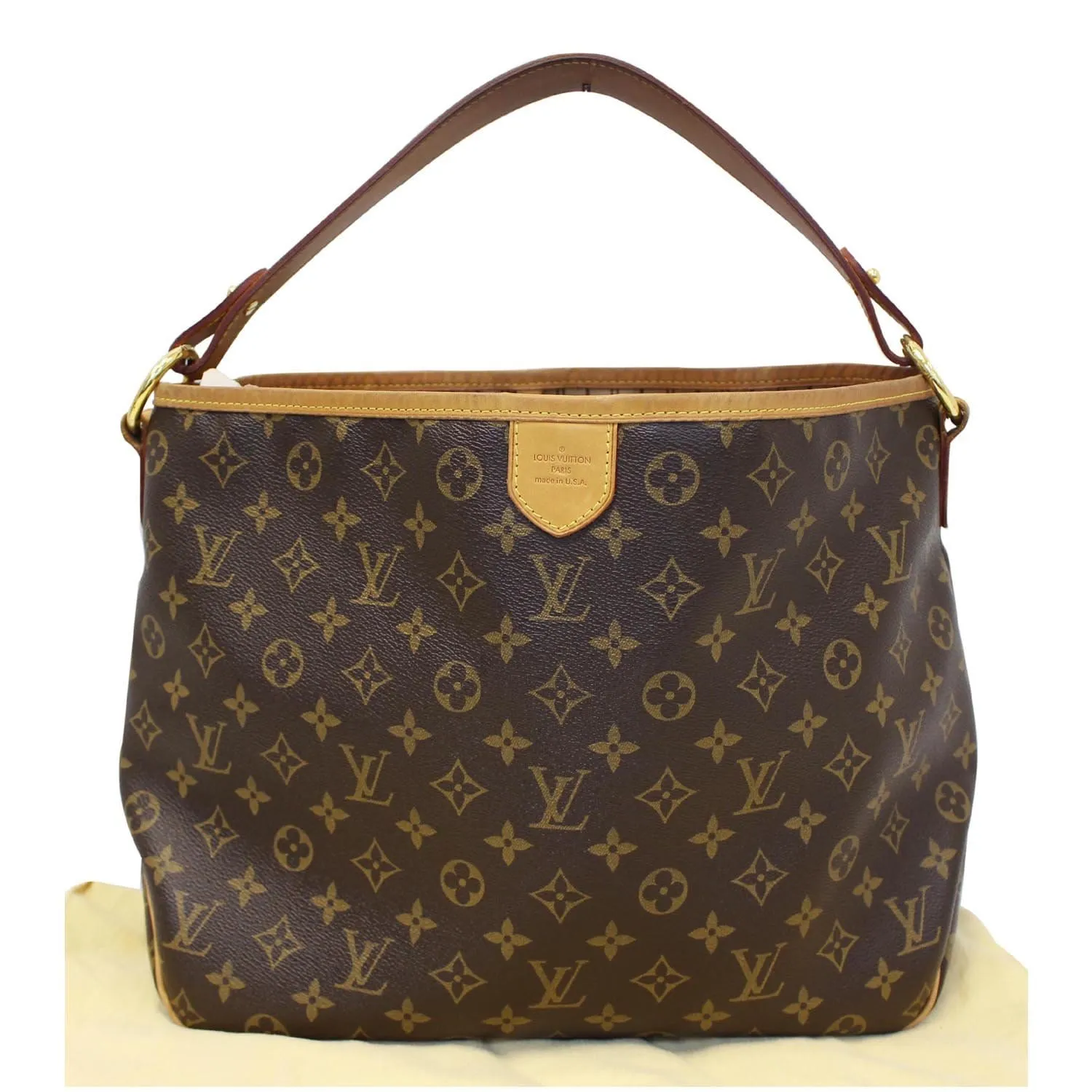 LOUIS VUITTON Delightful PM Monogram Shoulder Hobo Bag Brown