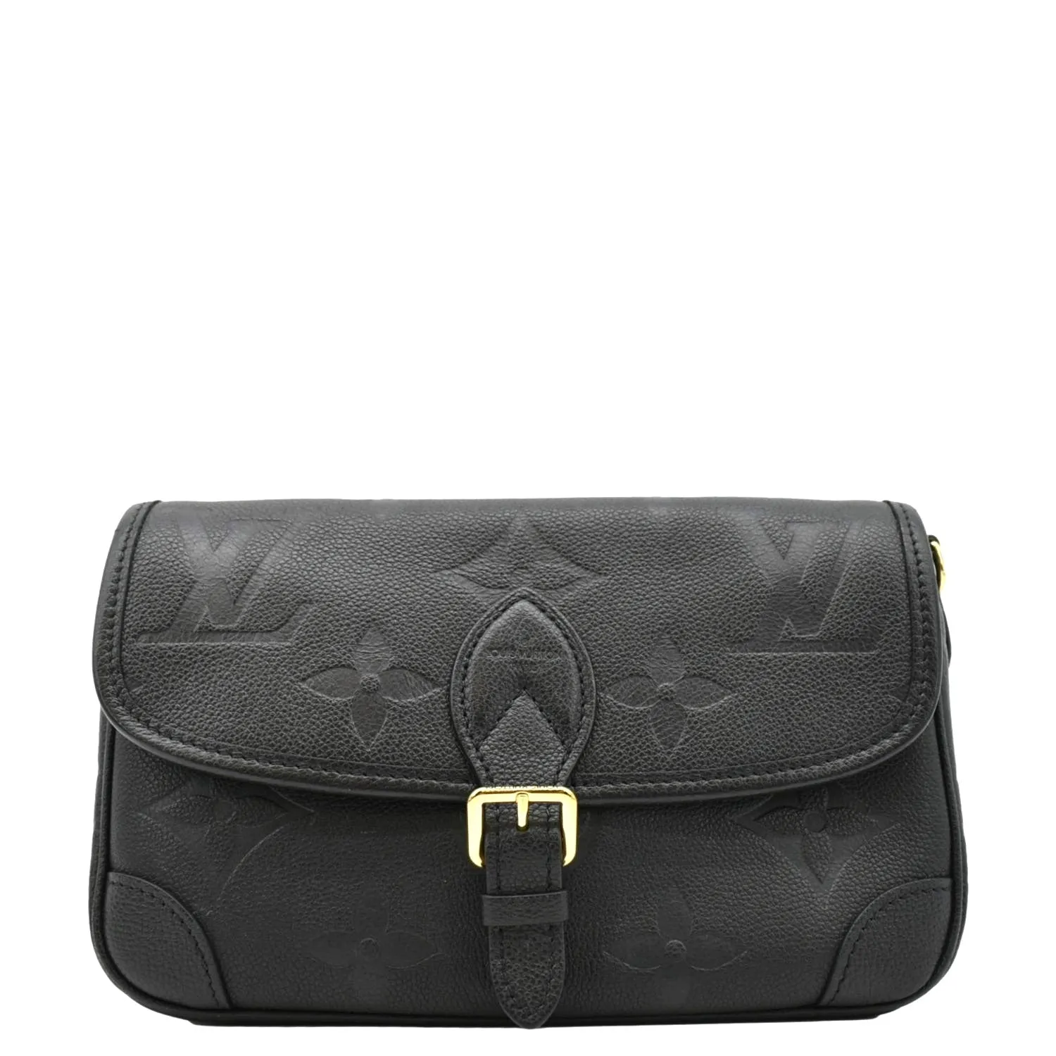 LOUIS VUITTON  Diane Empreinte Leather Crossbody Bag Black