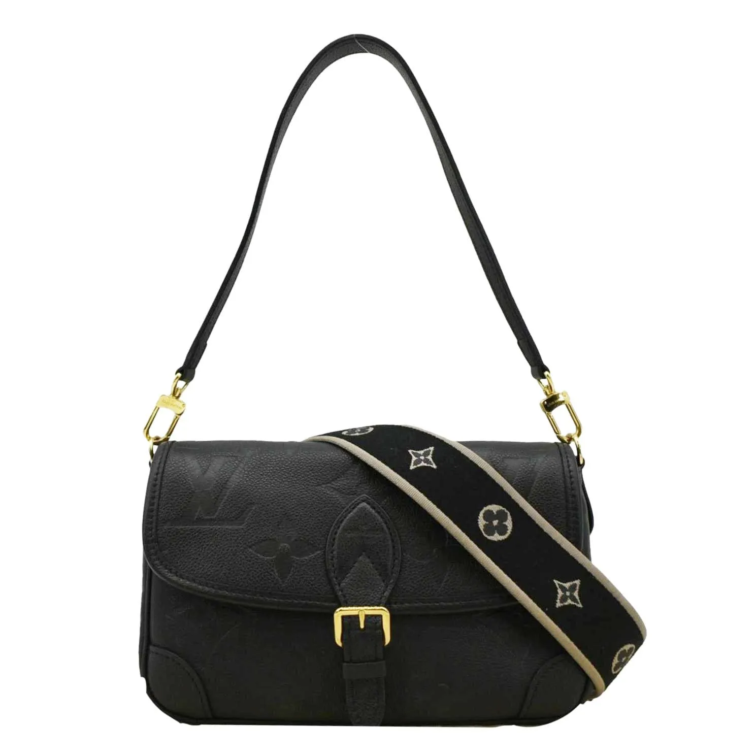 LOUIS VUITTON  Diane Empreinte Leather Crossbody Bag Black