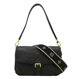LOUIS VUITTON  Diane Empreinte Leather Crossbody Bag Black