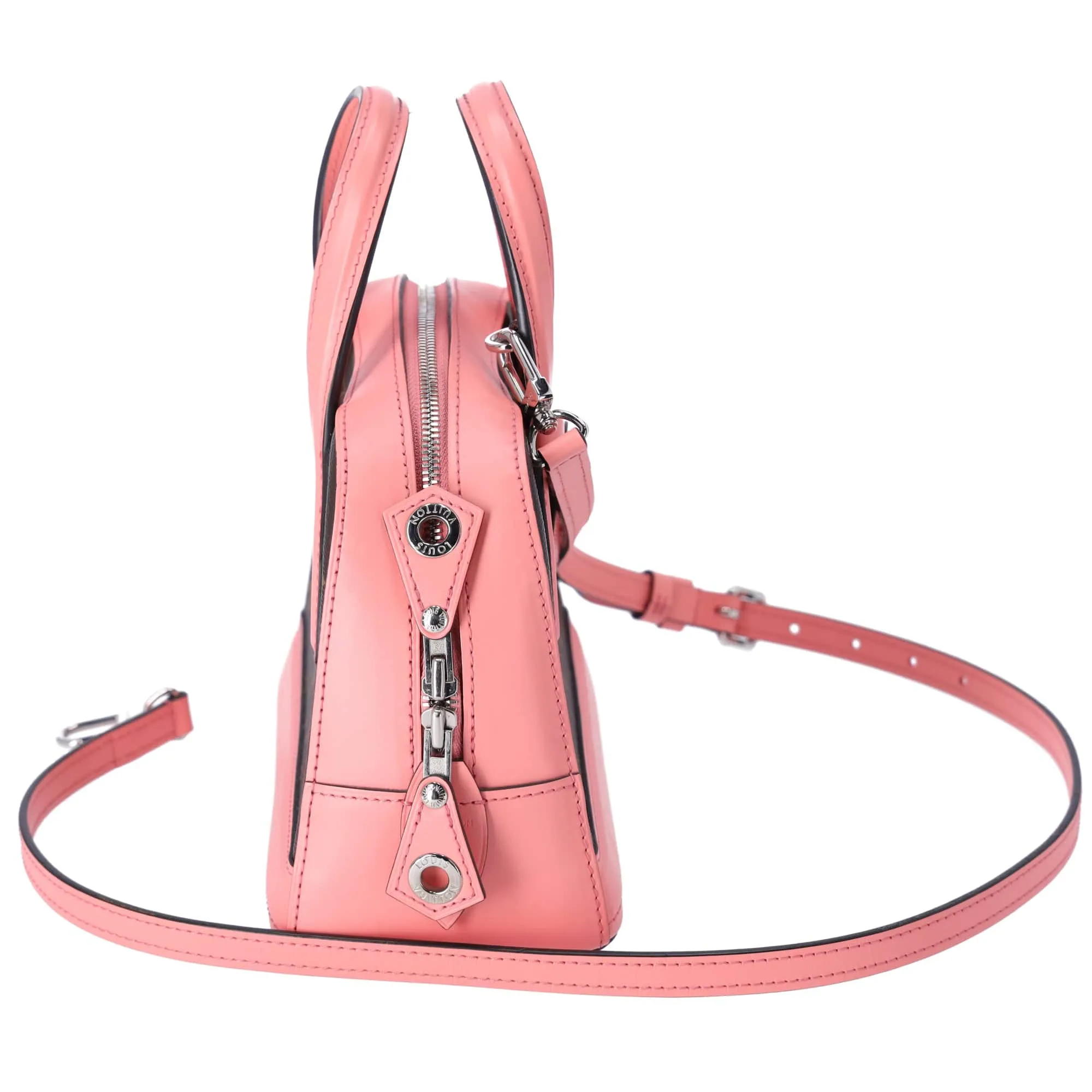 Louis Vuitton Dora Mini Monogram Handbag M41686 Rose Pink Brown Canvas
