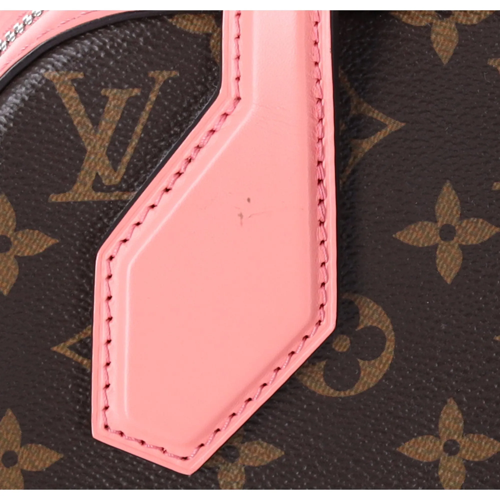 Louis Vuitton Dora Mini Monogram Handbag M41686 Rose Pink Brown Canvas