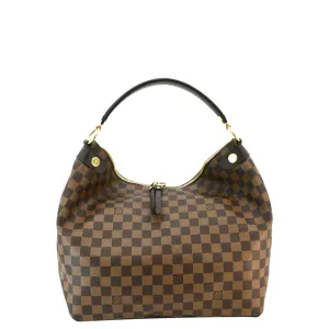 LOUIS VUITTON Duomo Damier Ebene Hobo Bag Brown