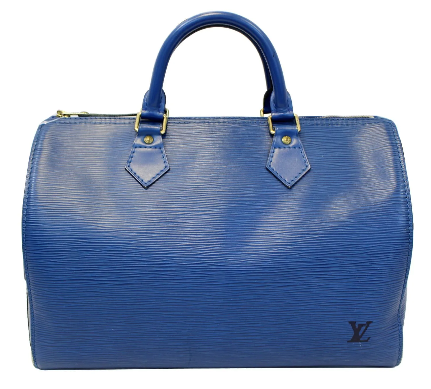 LOUIS VUITTON EPI Leather Blue Speedy 30 Satchel Bag