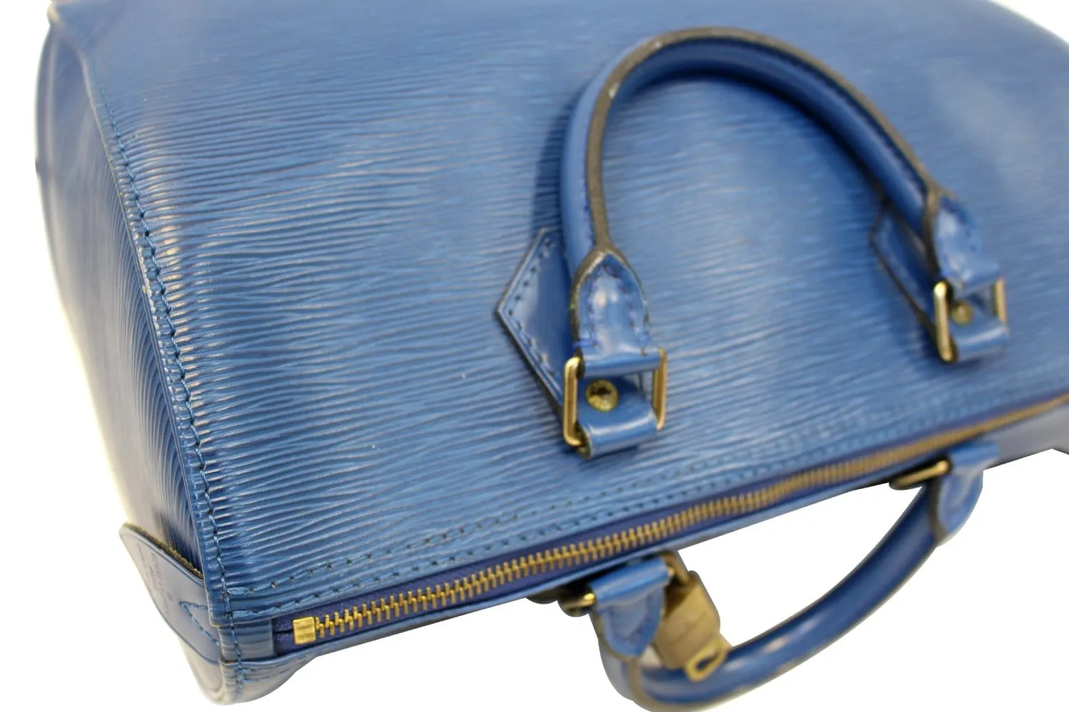 LOUIS VUITTON EPI Leather Blue Speedy 30 Satchel Bag