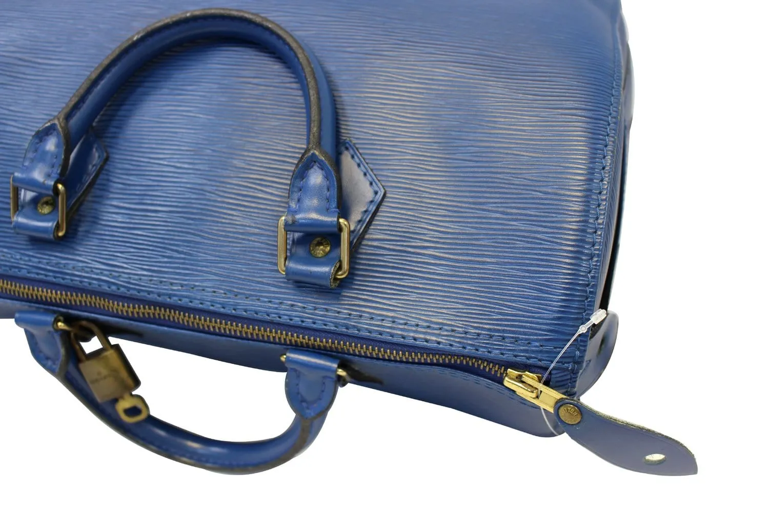 LOUIS VUITTON EPI Leather Blue Speedy 30 Satchel Bag