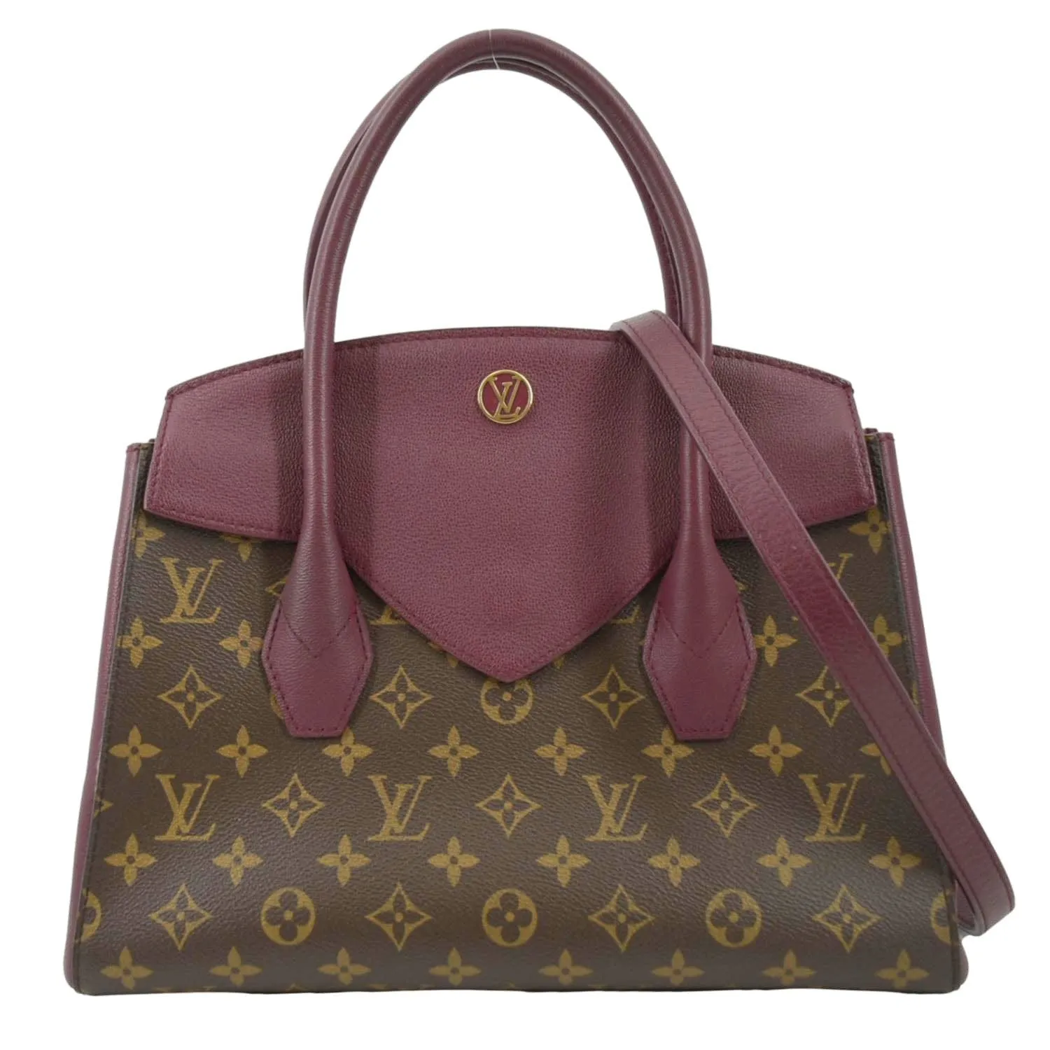 LOUIS VUITTON Florine Monogram Canvas Shoulder Bag Burgundy
