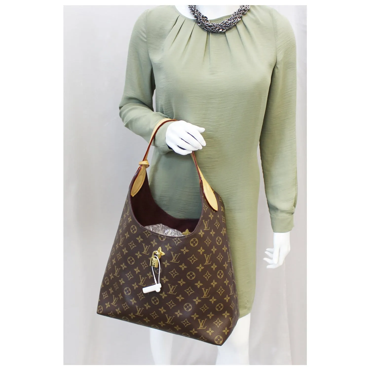 LOUIS VUITTON Flower Hobo Monogram Canvas Shoulder Bag