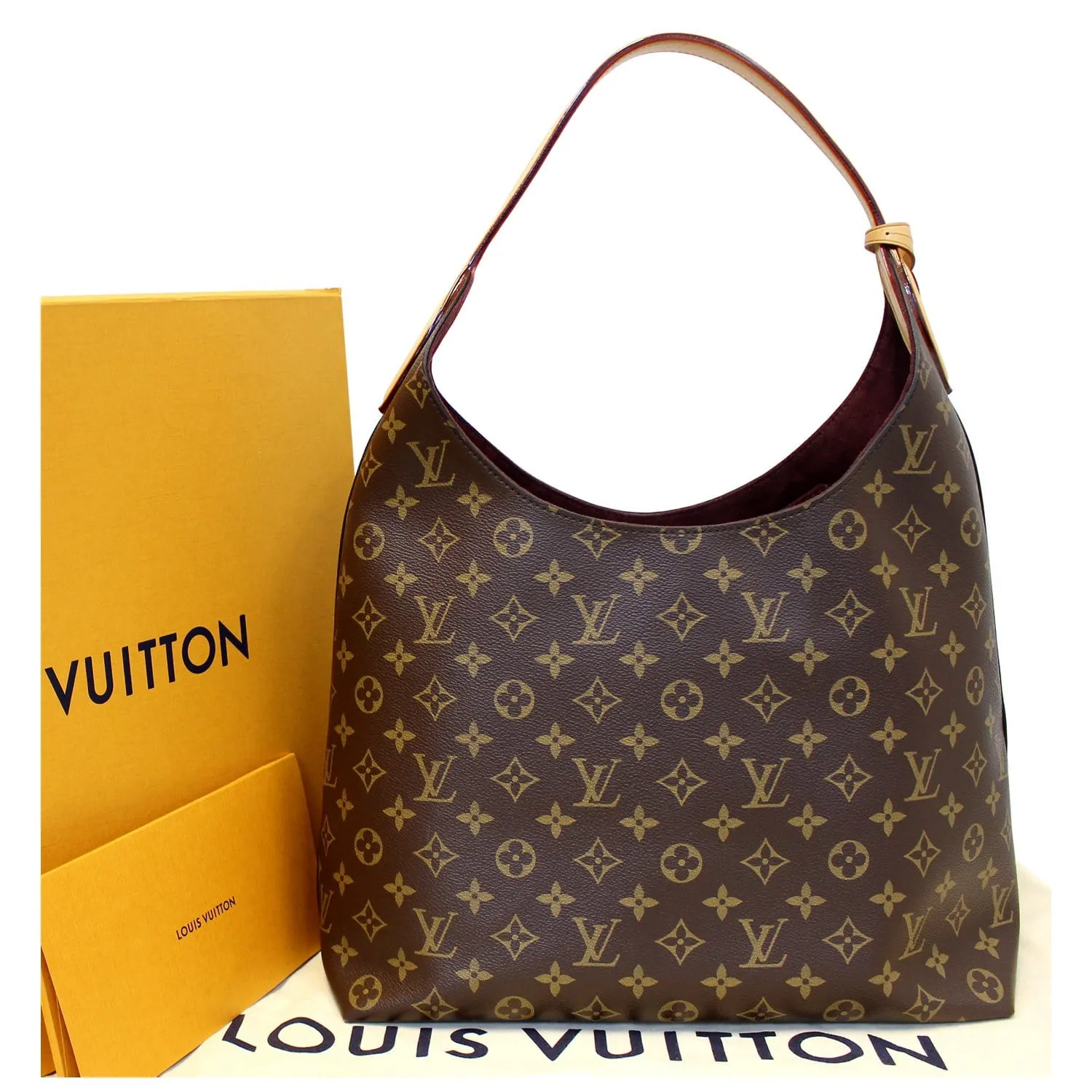 LOUIS VUITTON Flower Hobo Monogram Canvas Shoulder Bag