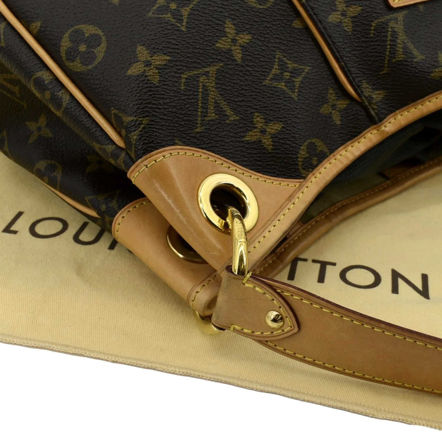 LOUIS VUITTON Galliera PM Monogram Canvas Hobo Shoulder Bag Brown