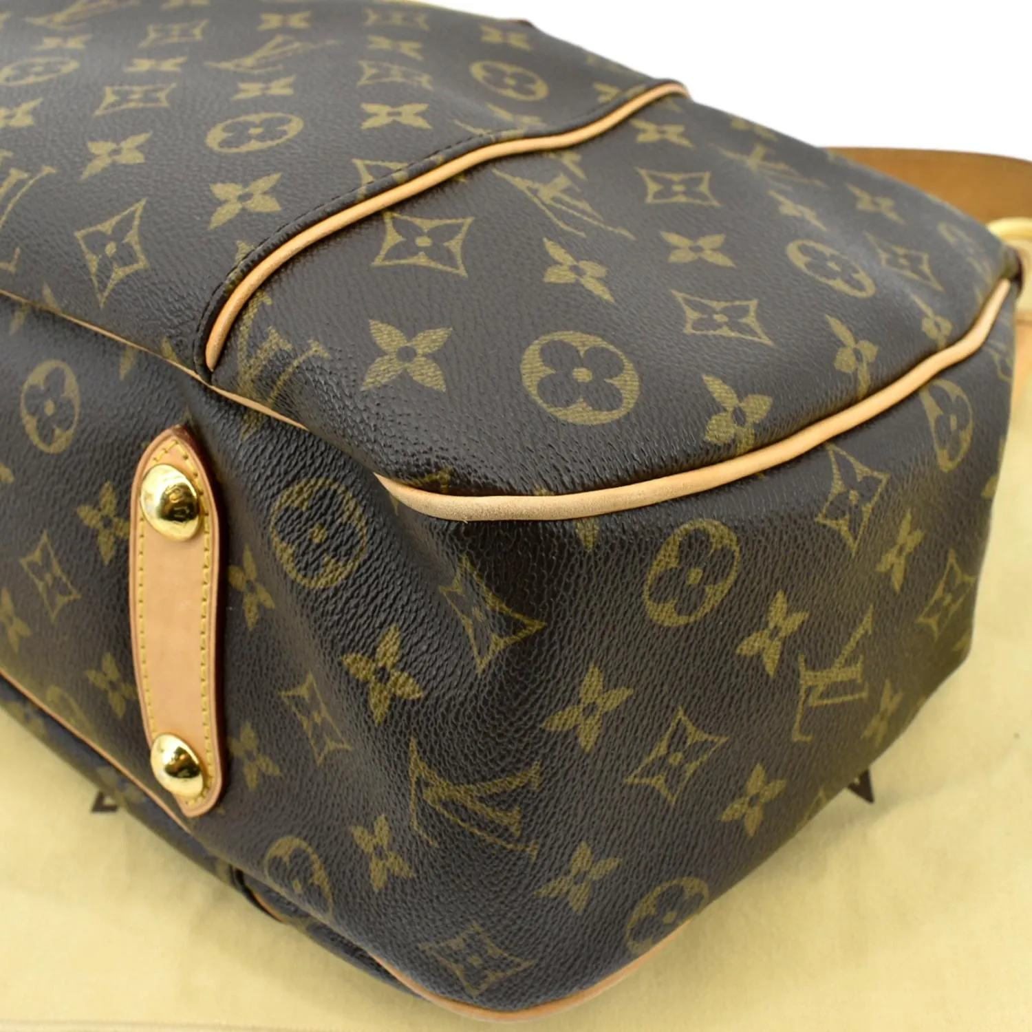 LOUIS VUITTON Galliera PM Monogram Canvas Hobo Shoulder Bag Brown