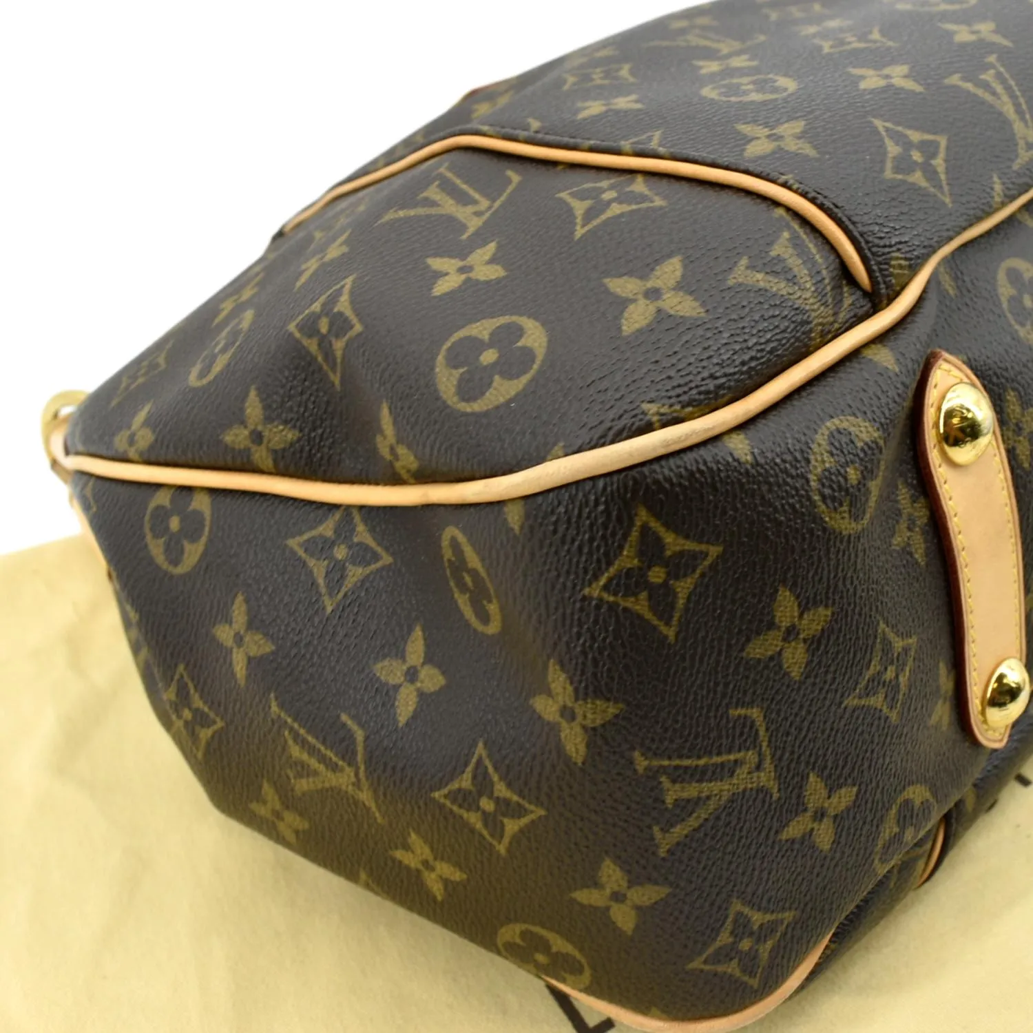 LOUIS VUITTON Galliera PM Monogram Canvas Hobo Shoulder Bag Brown
