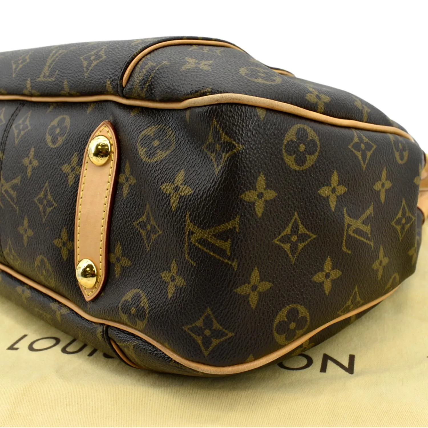 LOUIS VUITTON Galliera PM Monogram Canvas Hobo Shoulder Bag Brown