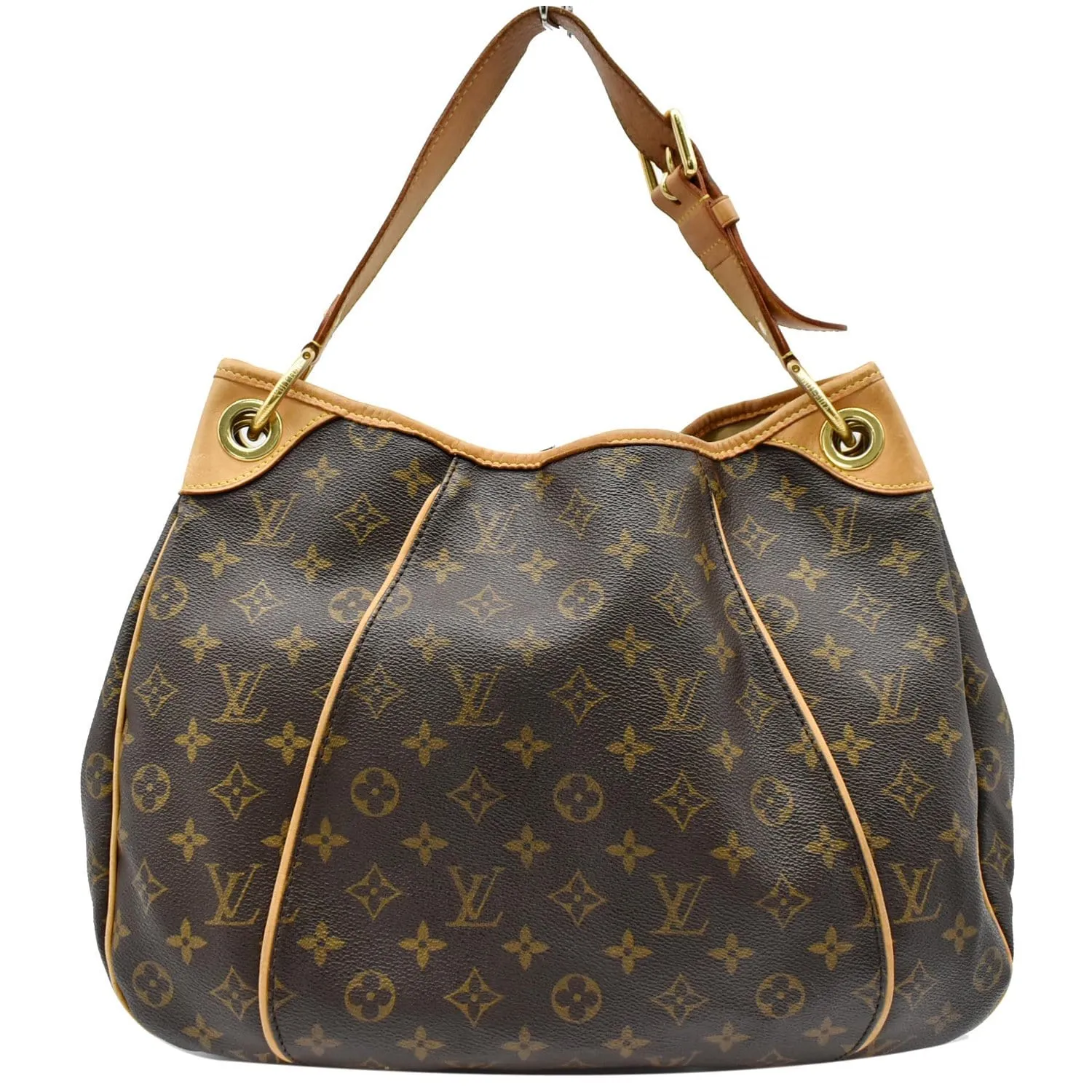 LOUIS VUITTON Galliera PM Monogram Canvas Hobo Shoulder Bag Brown